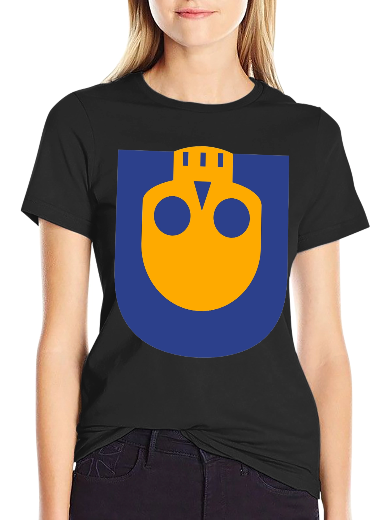 Abstract Graphic Print T-Shirt - Black