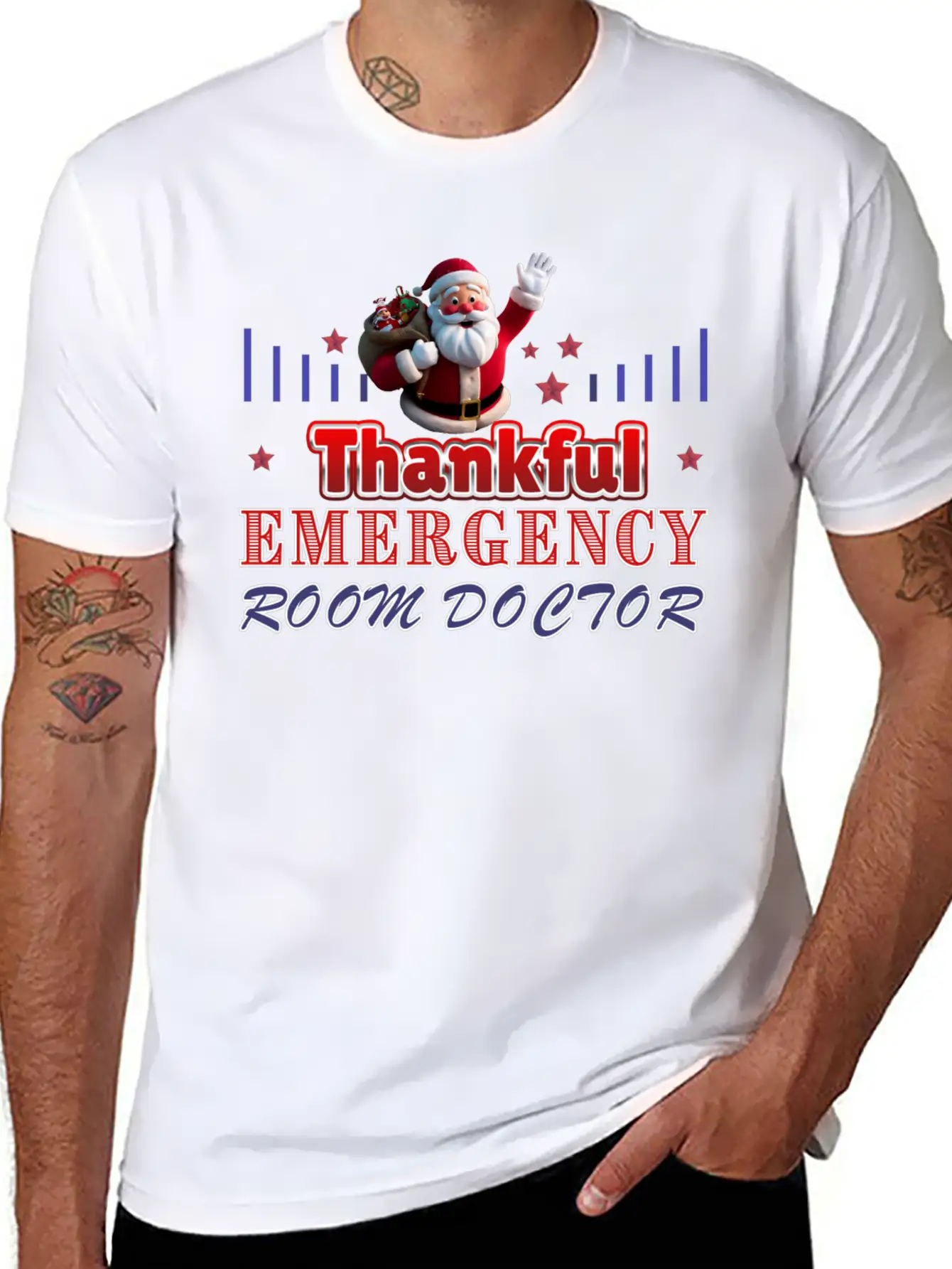 Thankful Emergency Room Doctor Grateful Design Basic Graphic T-Shirt – Daily Comfort In Soft Cotton