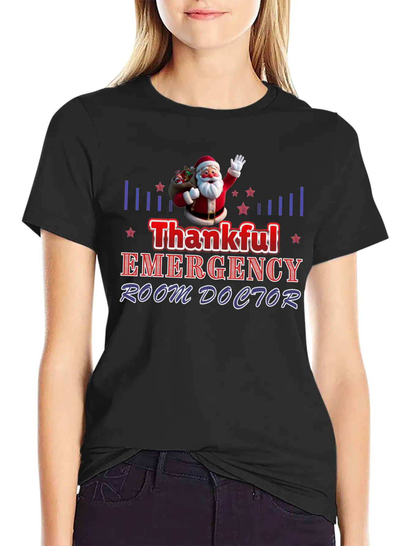Thankful Emergency Room Doctor Grateful Design Basic Graphic T-Shirt – Daily Comfort In Soft Cotton