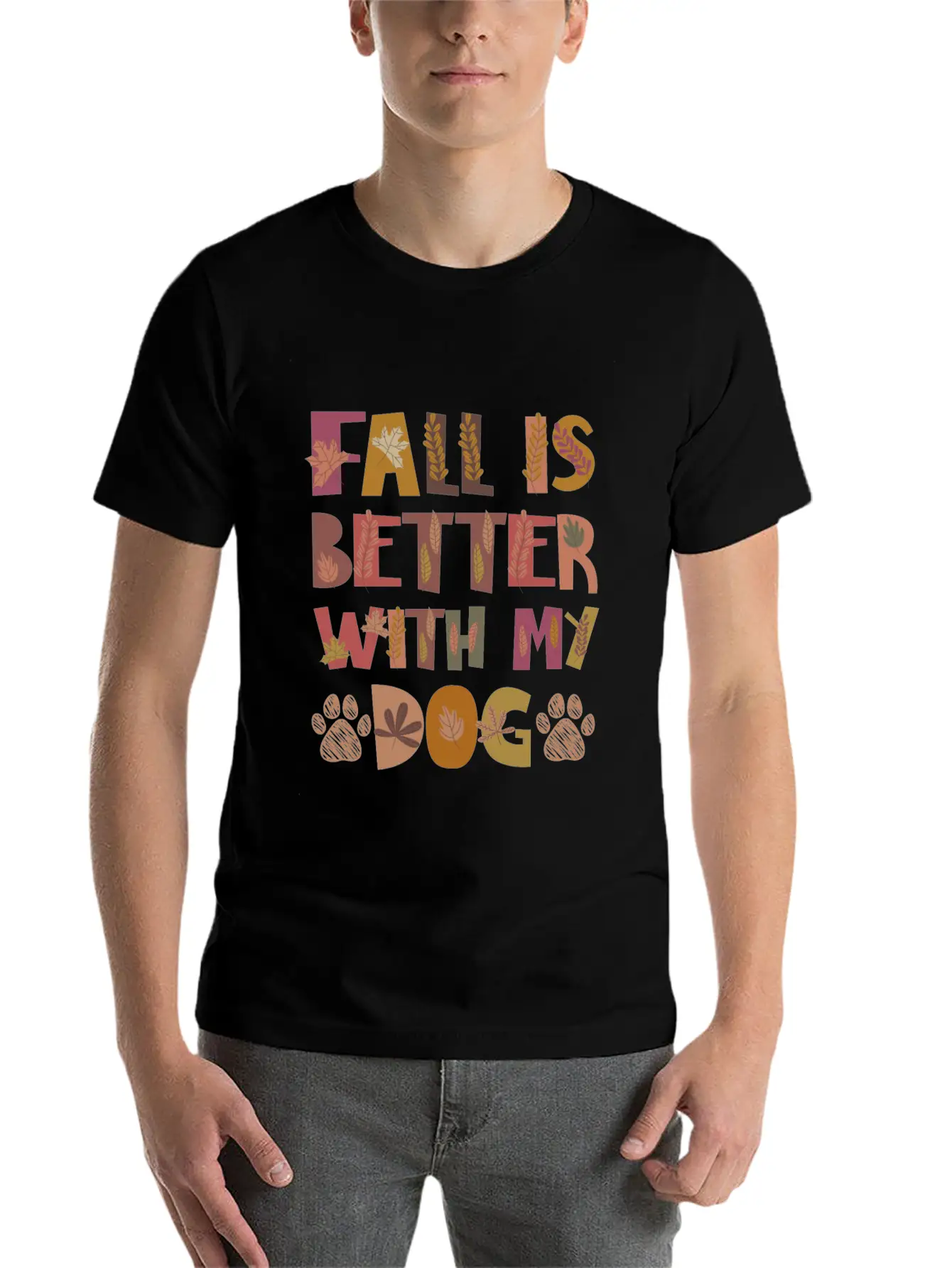Thankful For My Dog Dogs Fall Gratitude Basic Graphic T-Shirt – Daily Comfort In Soft Cotton