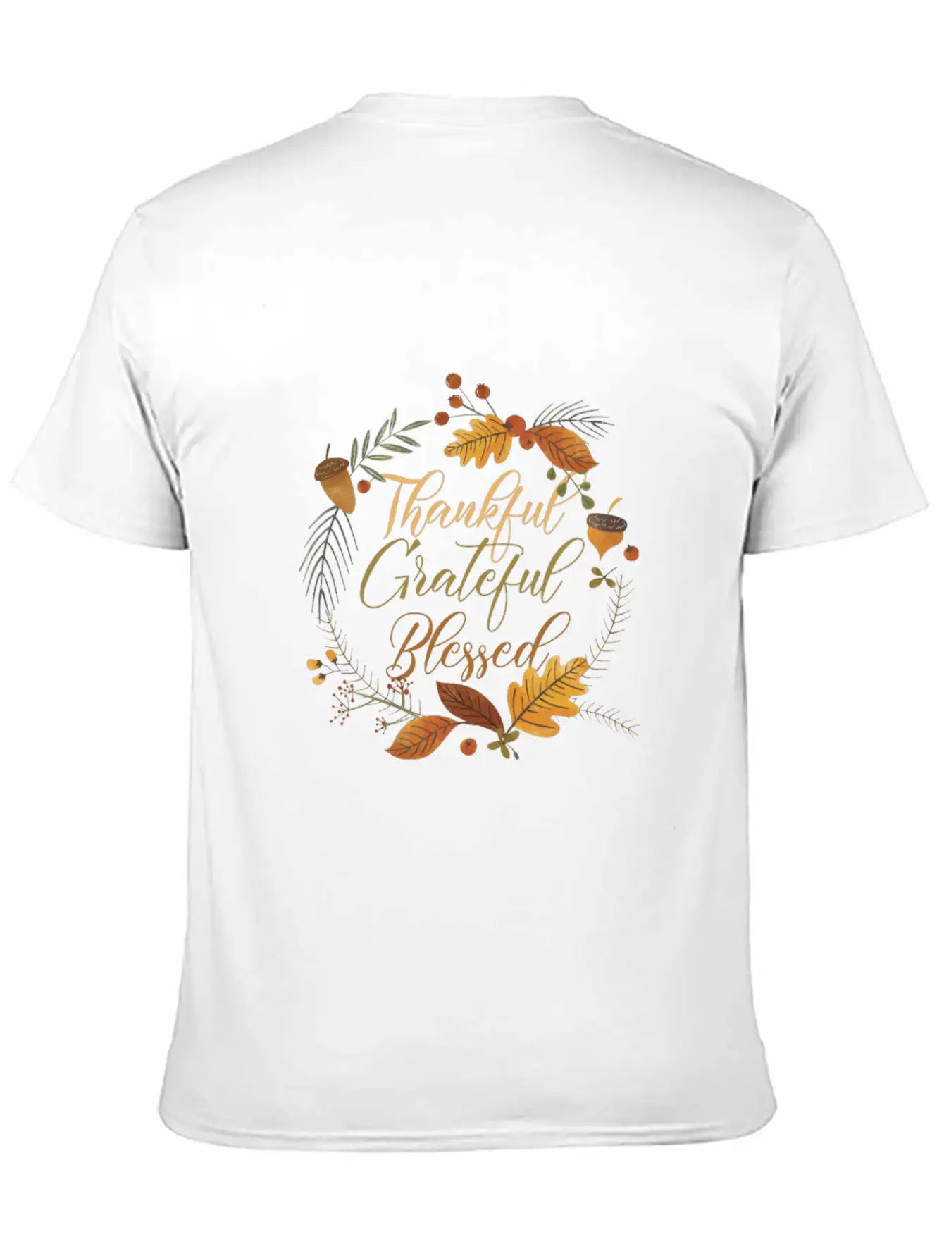 Thankful Grateful Blessed Comfortable Minimalist Graphic Tee – Summer Style Essential