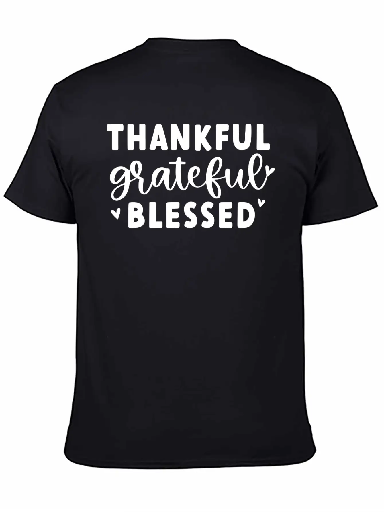 Thankful Grateful Blessed Unisex Short Sleeve Soft Cotton T-Shirt – Casual Everyday Wear