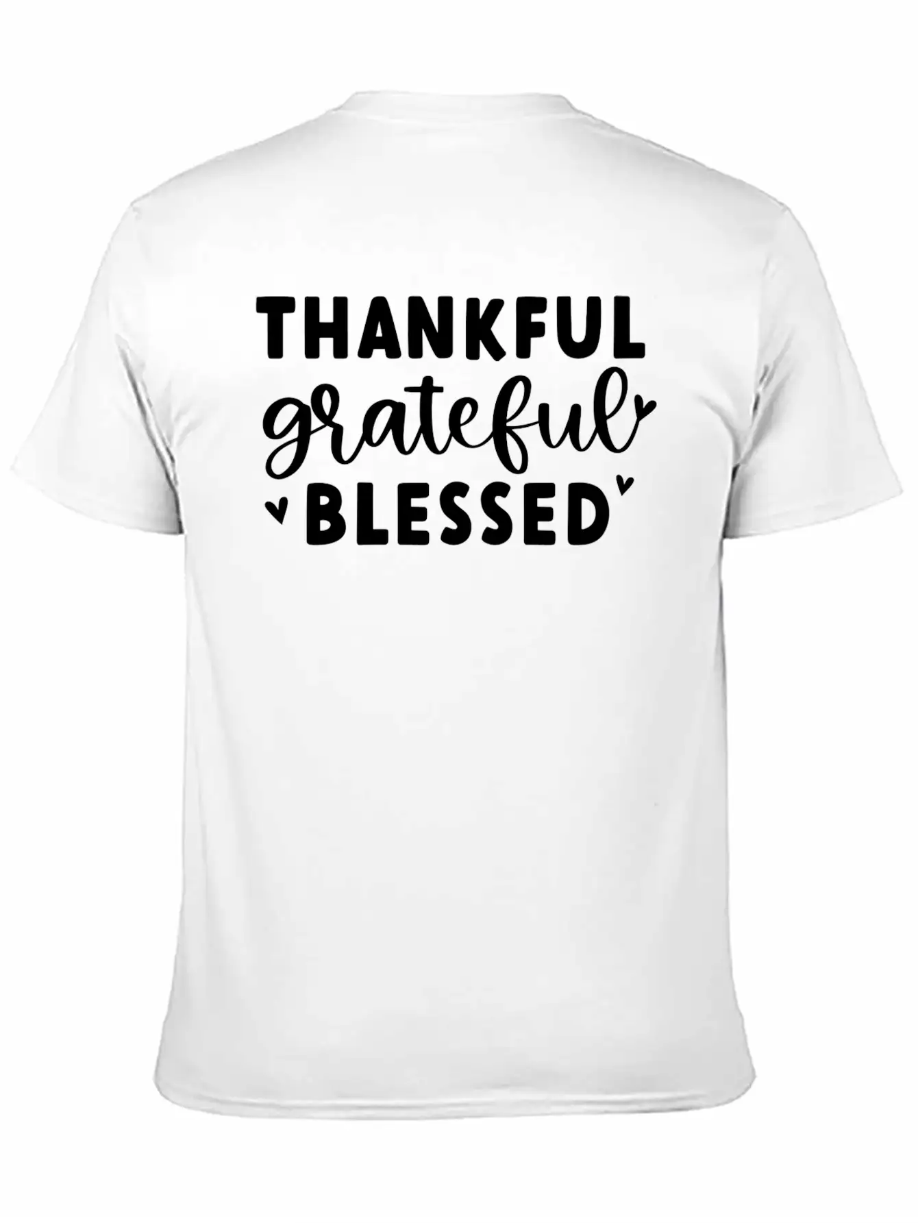 Thankful Grateful Blessed Unisex Short Sleeve Soft Cotton T-Shirt – Casual Everyday Wear