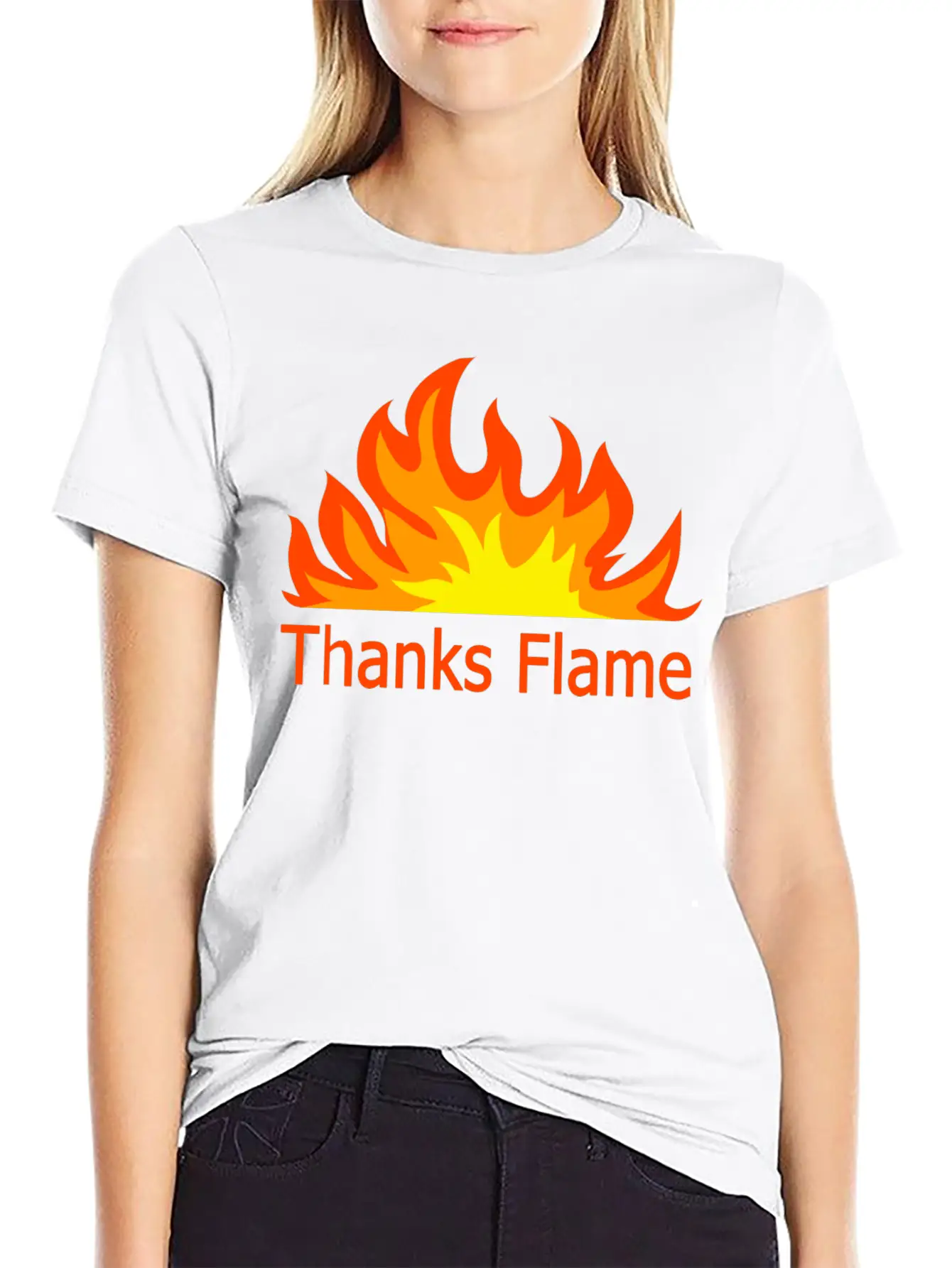 Thanks Flame Cute Stylish Everyday T-Shirt – Unisex Basic Cotton Tee