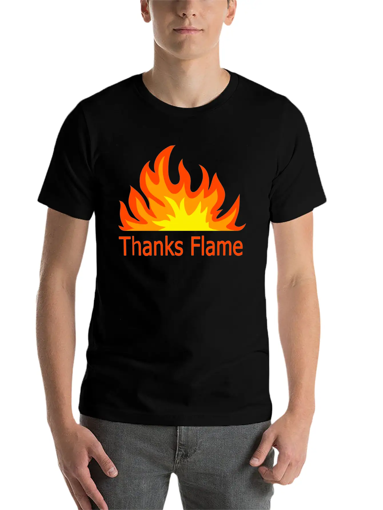 Thanks Flame Cute Stylish Everyday T-Shirt – Unisex Basic Cotton Tee