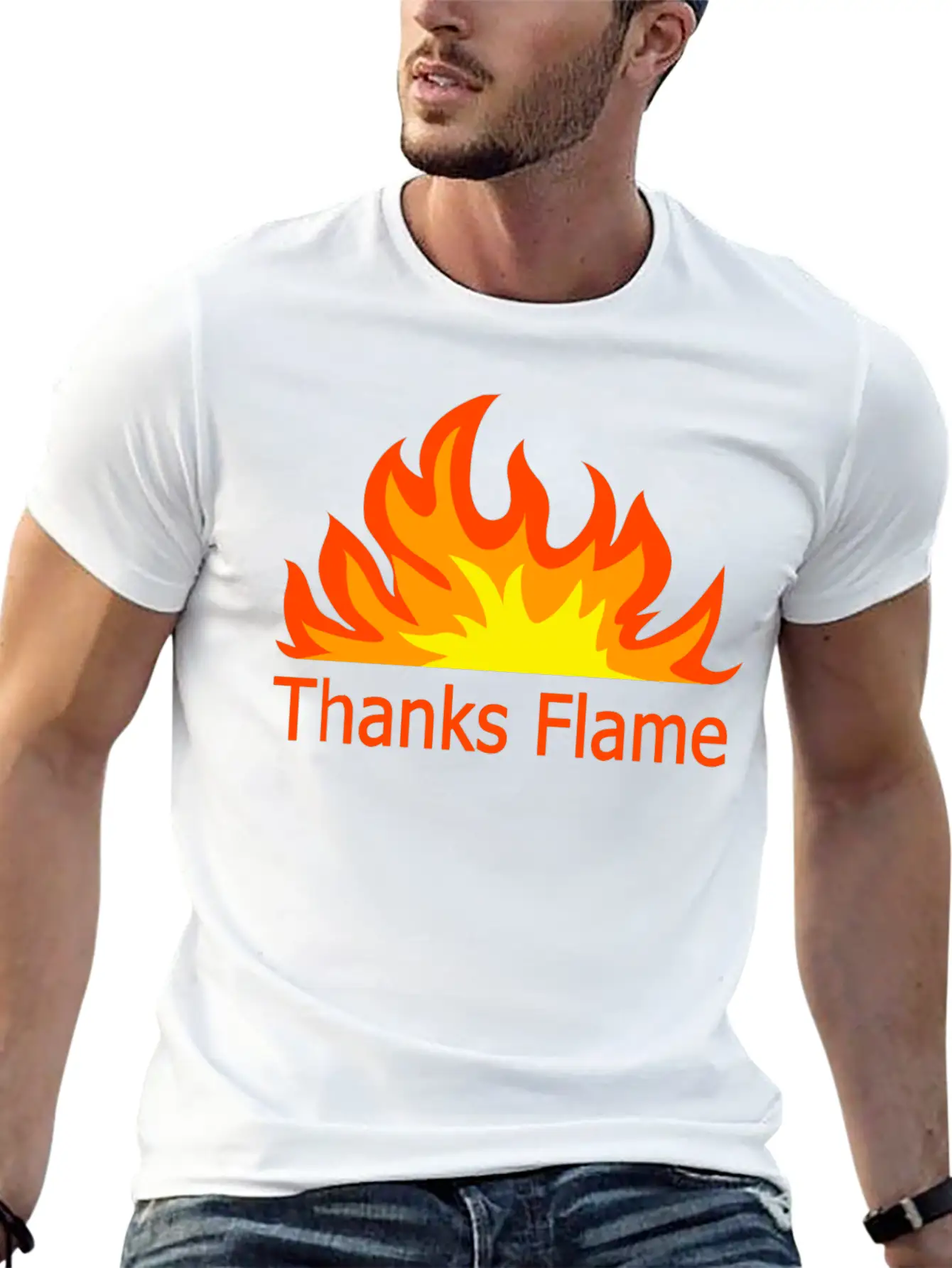 Thanks Flame Cute Stylish Everyday T-Shirt – Unisex Basic Cotton Tee