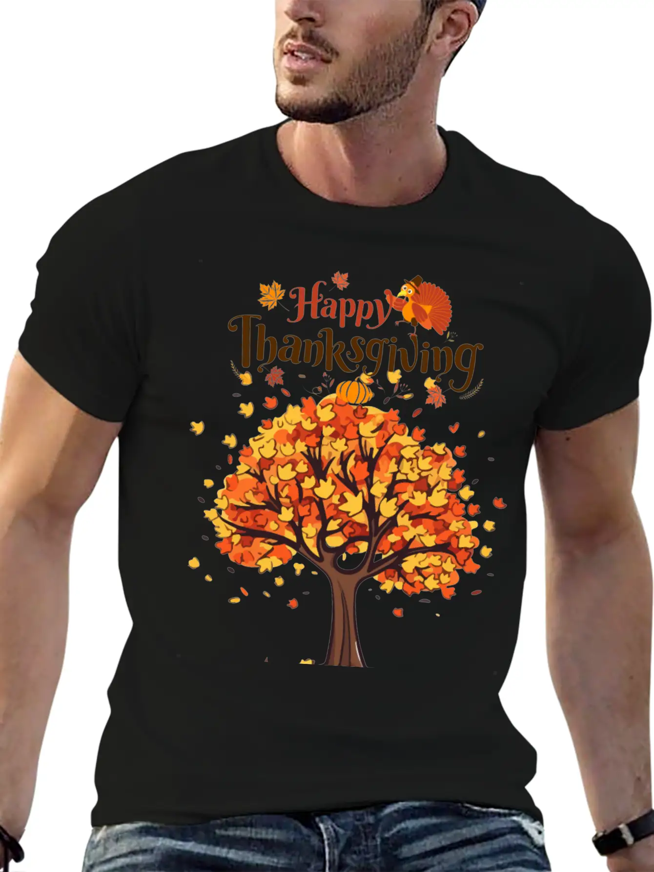 Thanksgiving Autumn Basic Graphic T-Shirt – Daily Comfort In Soft Cotton