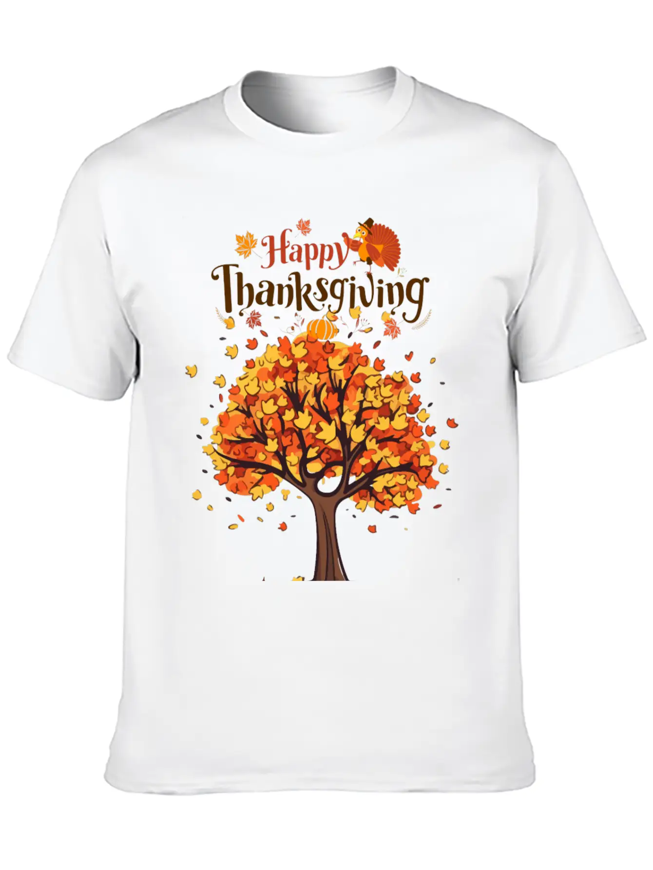 Thanksgiving Autumn Basic Graphic T-Shirt – Daily Comfort In Soft Cotton