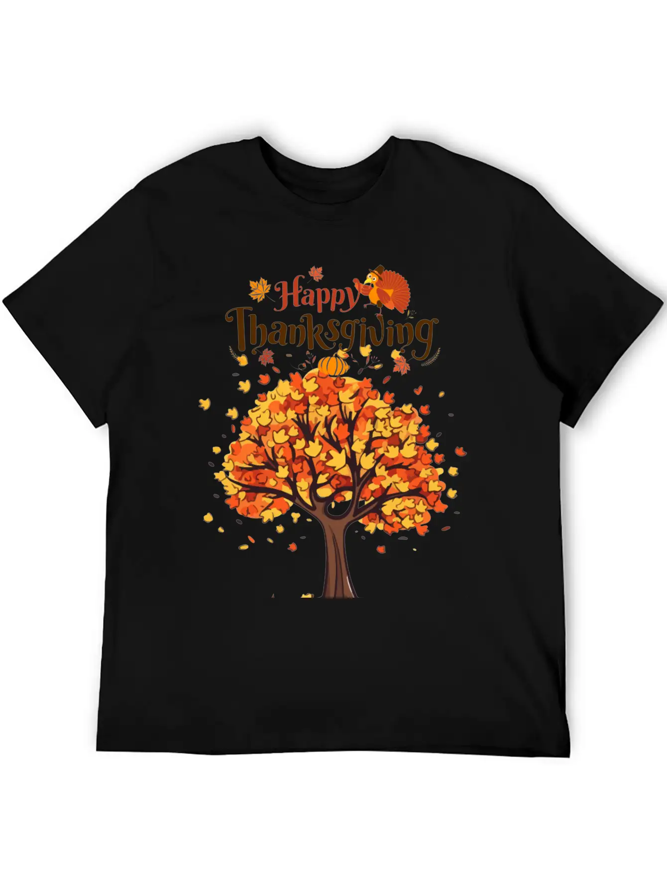 Thanksgiving Autumn Basic Graphic T-Shirt – Daily Comfort In Soft Cotton