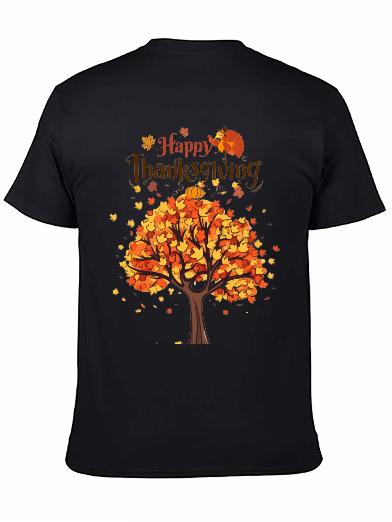Thanksgiving Autumn Basic Graphic T-Shirt – Daily Comfort In Soft Cotton