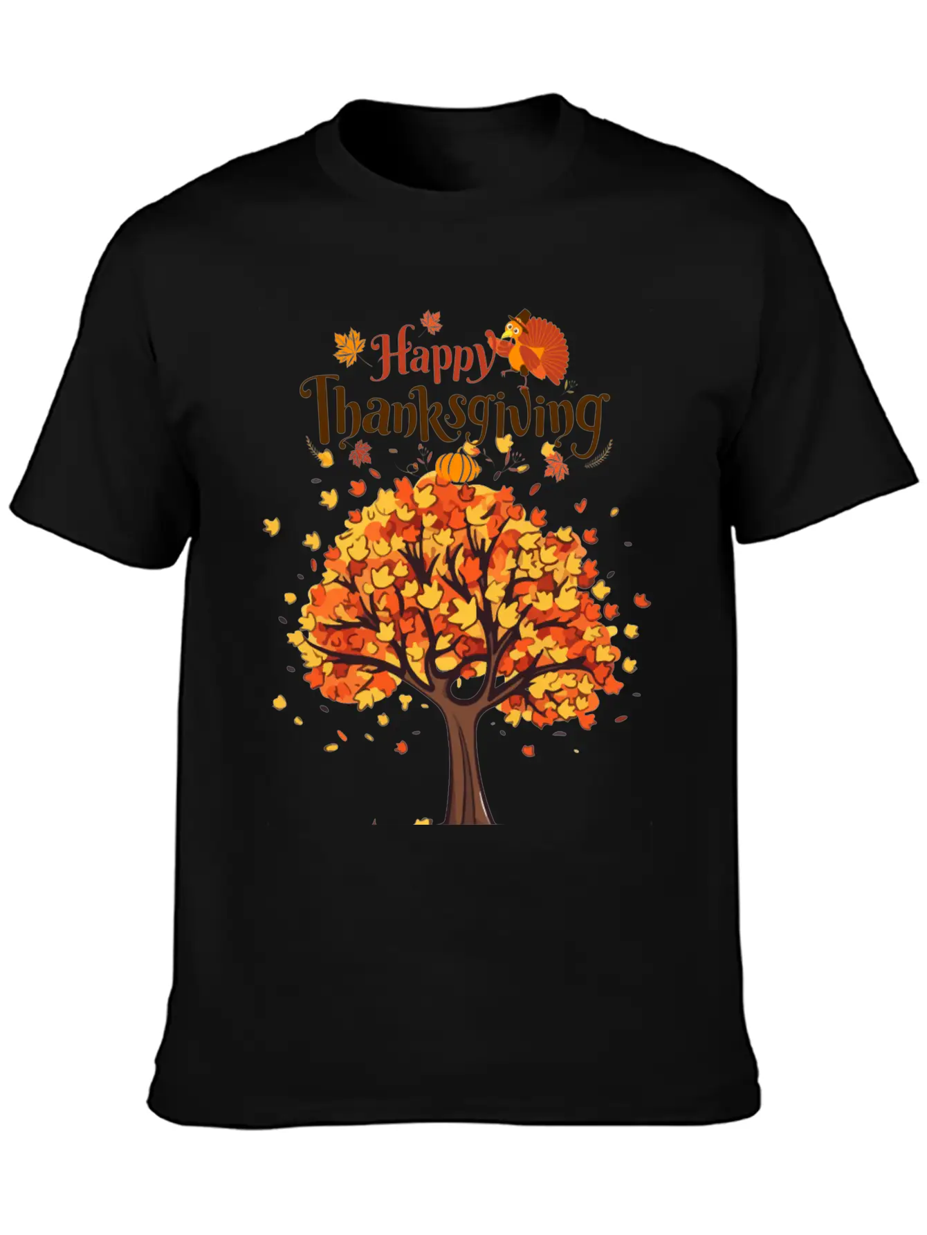 Thanksgiving Autumn Basic Graphic T-Shirt – Daily Comfort In Soft Cotton