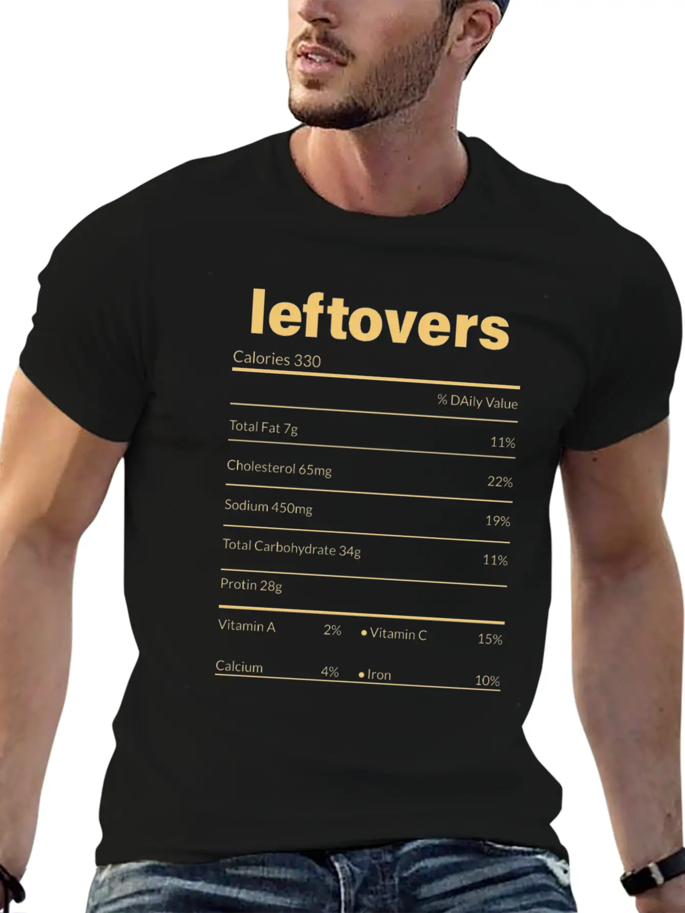 Thanksgiving Leftovers Nutrition Facts Funny Shirt Essential Unisex Summer Tee – Soft Cotton Casual Fit