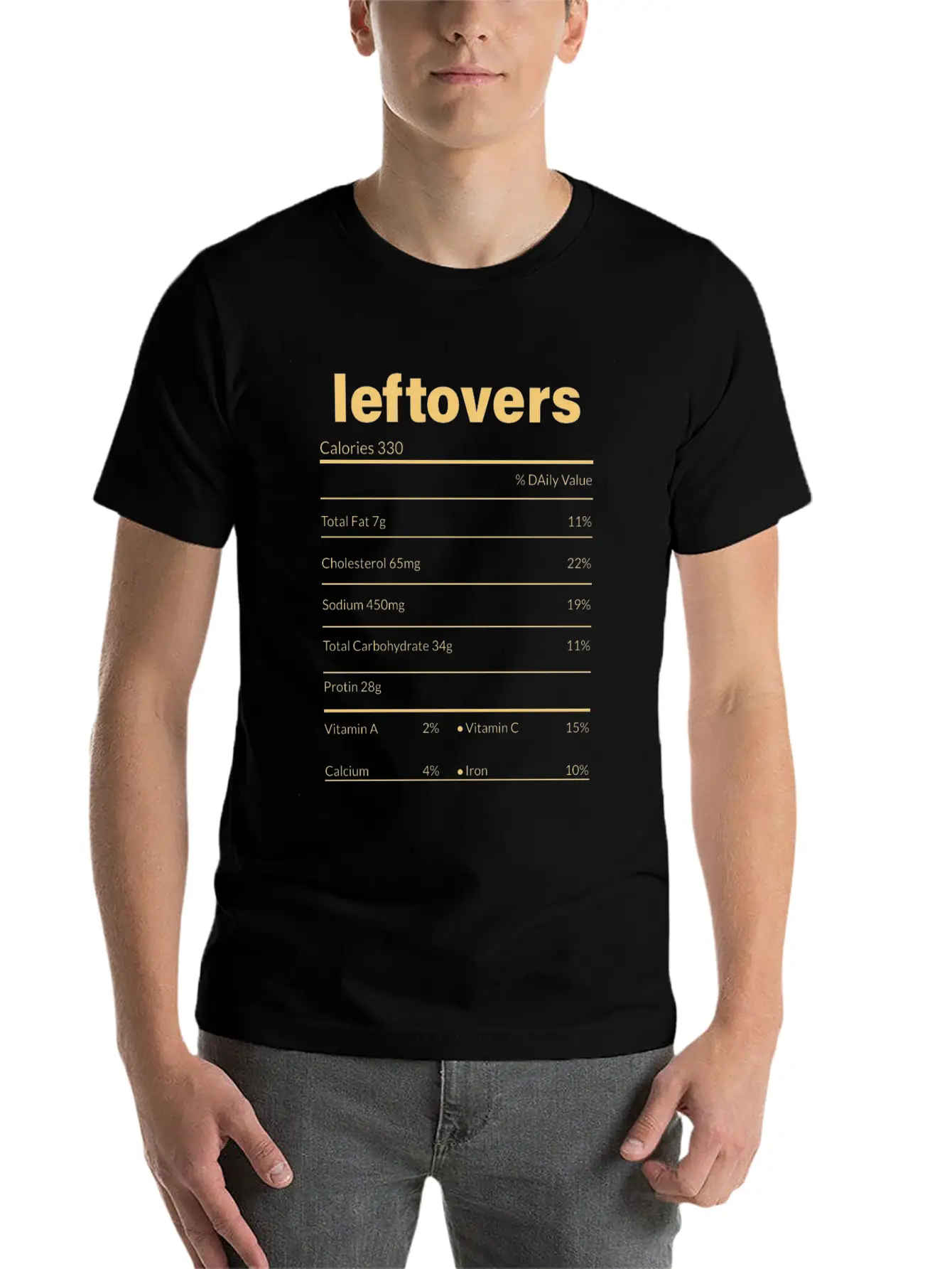 Thanksgiving Leftovers Nutrition Facts Funny Shirt Essential Unisex Summer Tee – Soft Cotton Casual Fit