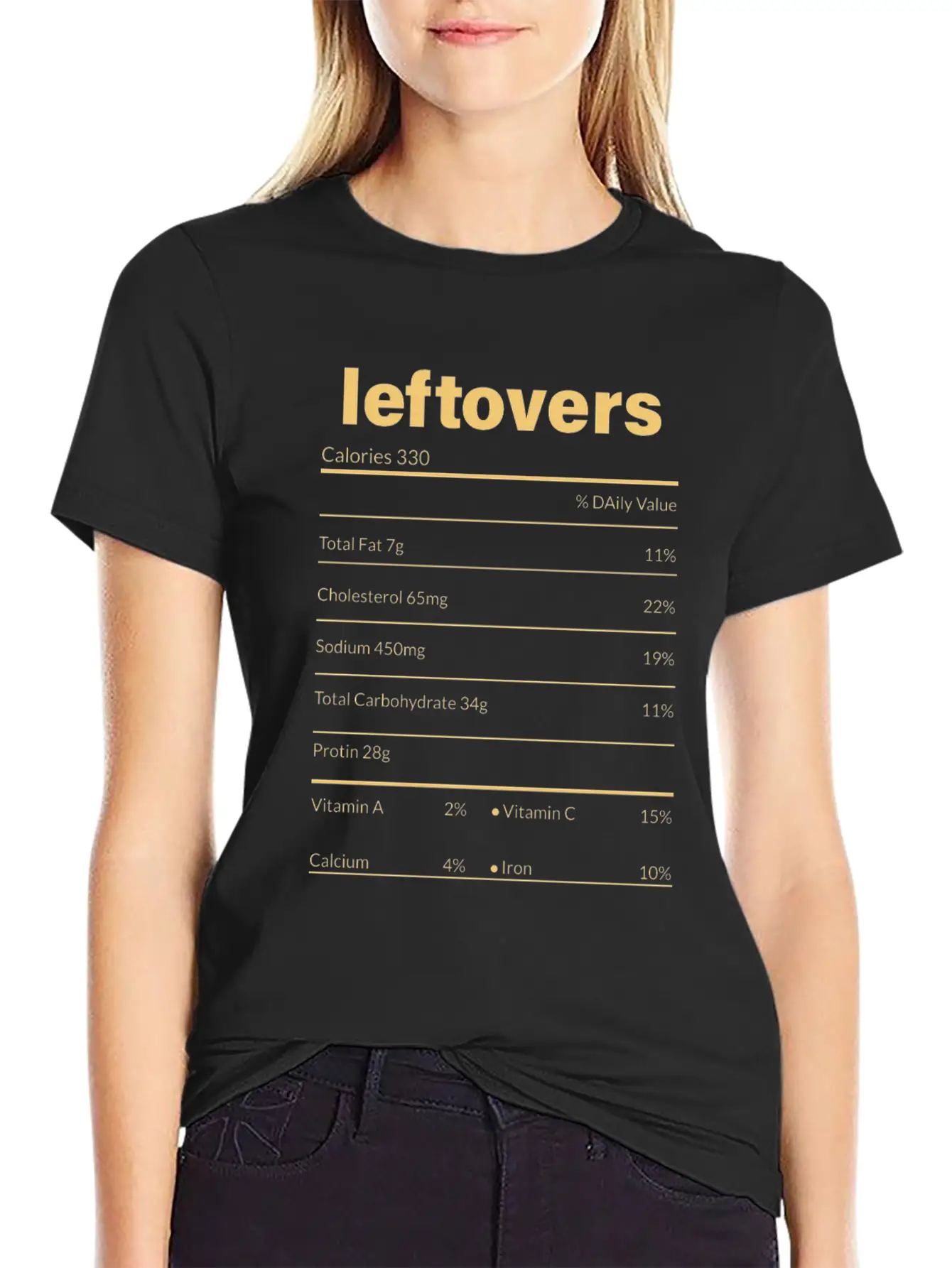 Thanksgiving Leftovers Nutrition Facts Funny Shirt Essential Unisex Summer Tee – Soft Cotton Casual Fit