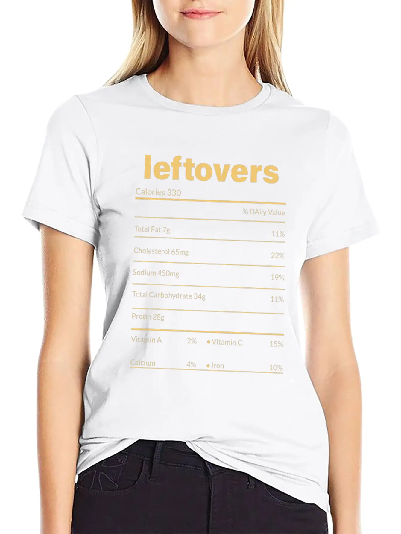 Thanksgiving Leftovers Nutrition Facts Funny Shirt Essential Unisex Summer Tee – Soft Cotton Casual Fit