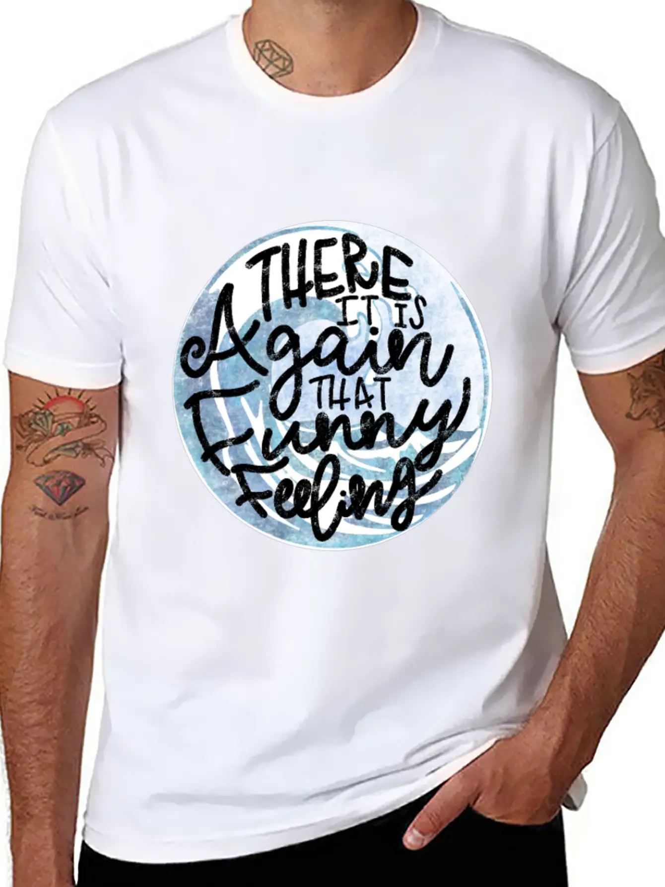 That Funny Feeling Inside Quote Unisex Short Sleeve Soft Cotton T-Shirt – Casual Everyday Wear