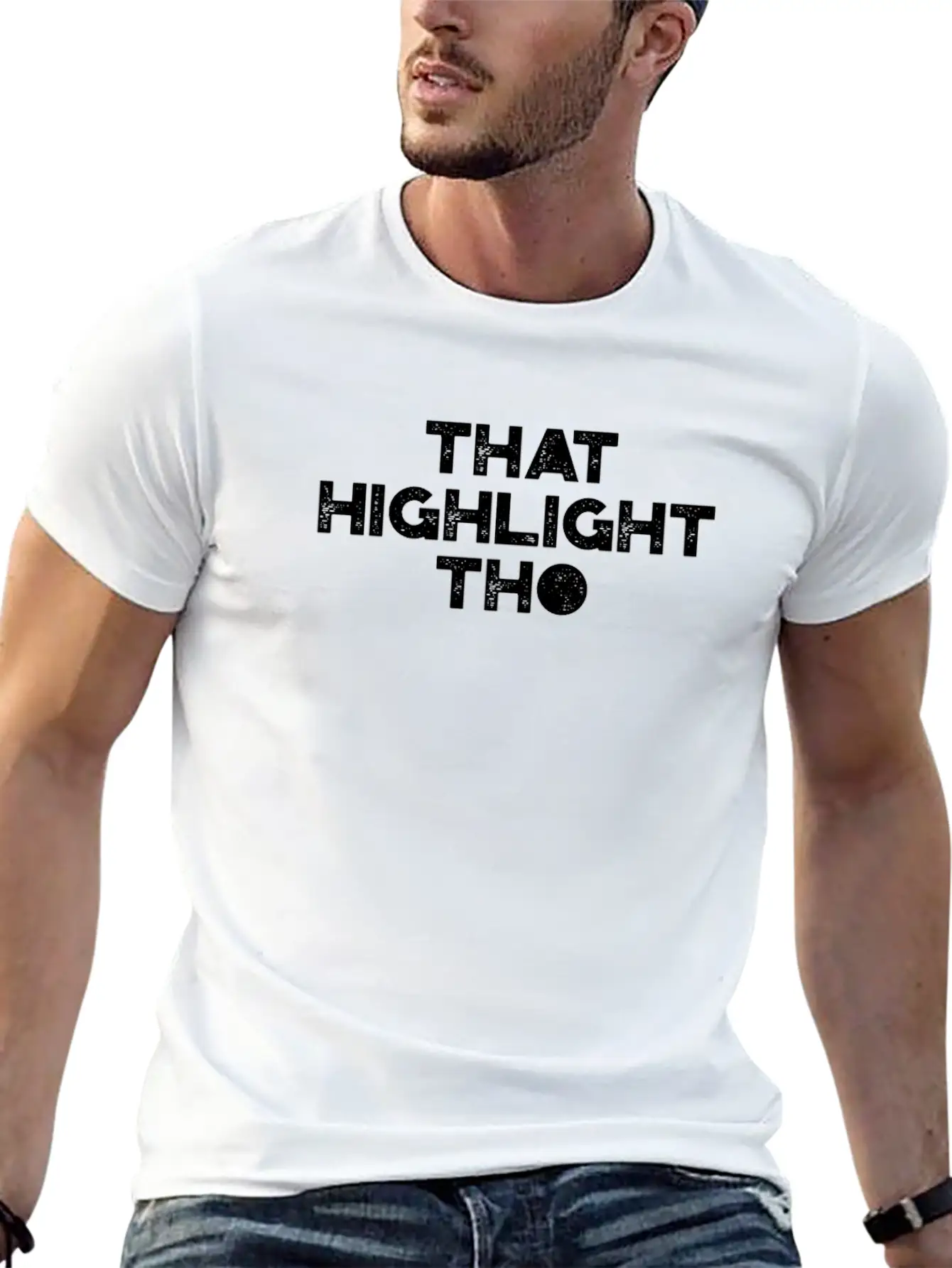 That Highlight Tho - Makeup Artist Comfortable Minimalist Graphic Tee – Summer Style Essential