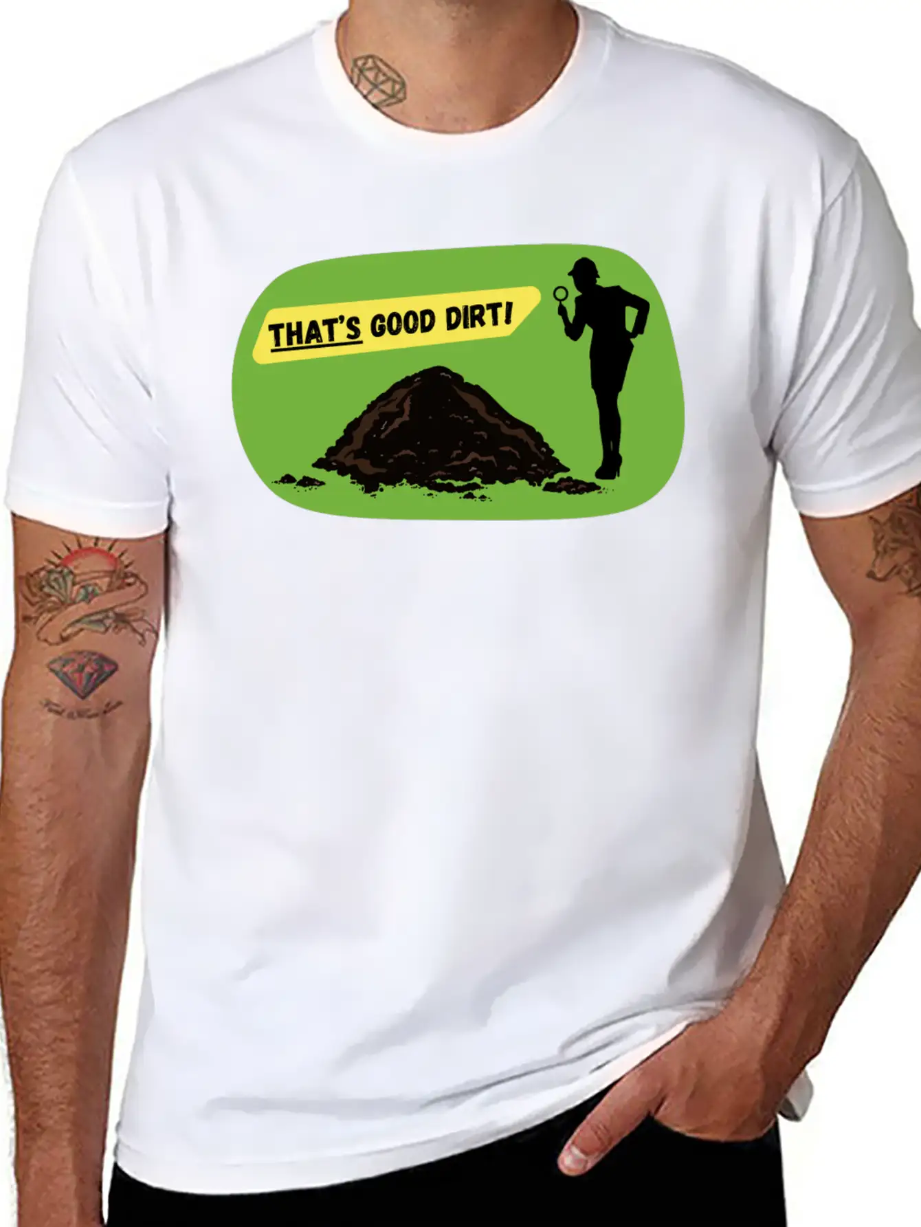 That's Good Dirt! - Funny Garden Design Unisex Short Sleeve Soft Cotton T-Shirt – Casual Everyday Wear