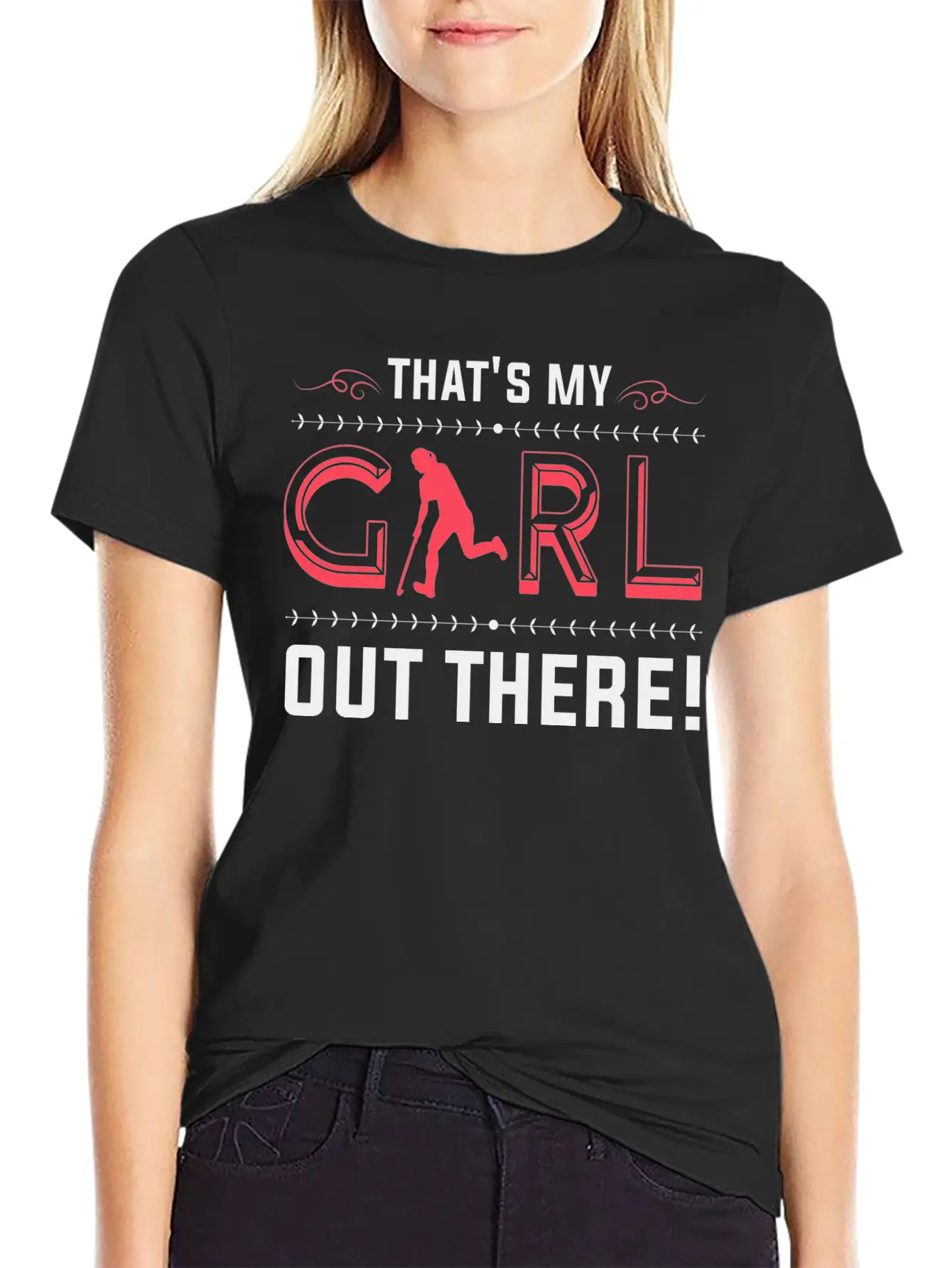 That's My Girl Field Hockey Gift Field Hockey Play Essential Unisex Summer Tee – Soft Cotton Casual Fit