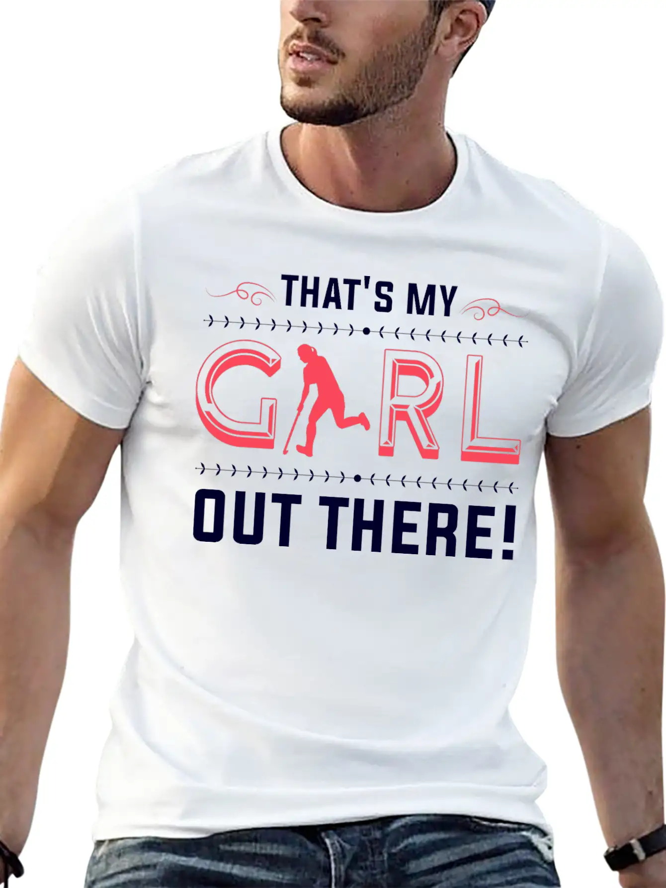 That's My Girl Field Hockey Gift Field Hockey Play Essential Unisex Summer Tee – Soft Cotton Casual Fit