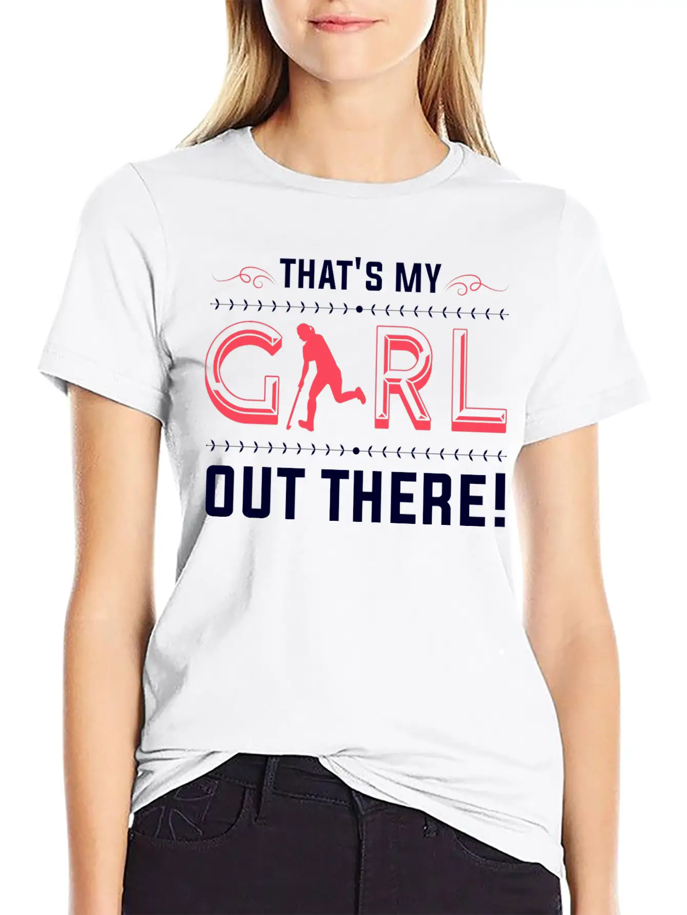 That's My Girl Field Hockey Gift Field Hockey Play Essential Unisex Summer Tee – Soft Cotton Casual Fit