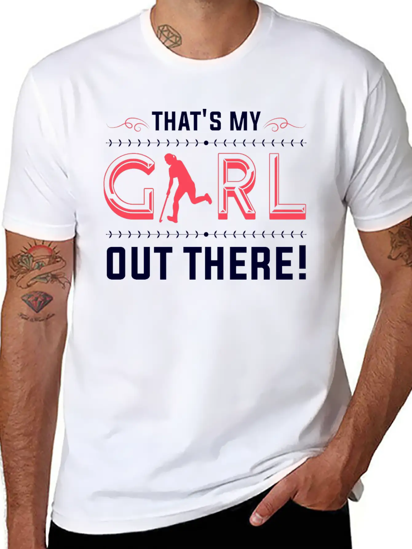 That's My Girl Field Hockey Gift Field Hockey Play Essential Unisex Summer Tee – Soft Cotton Casual Fit