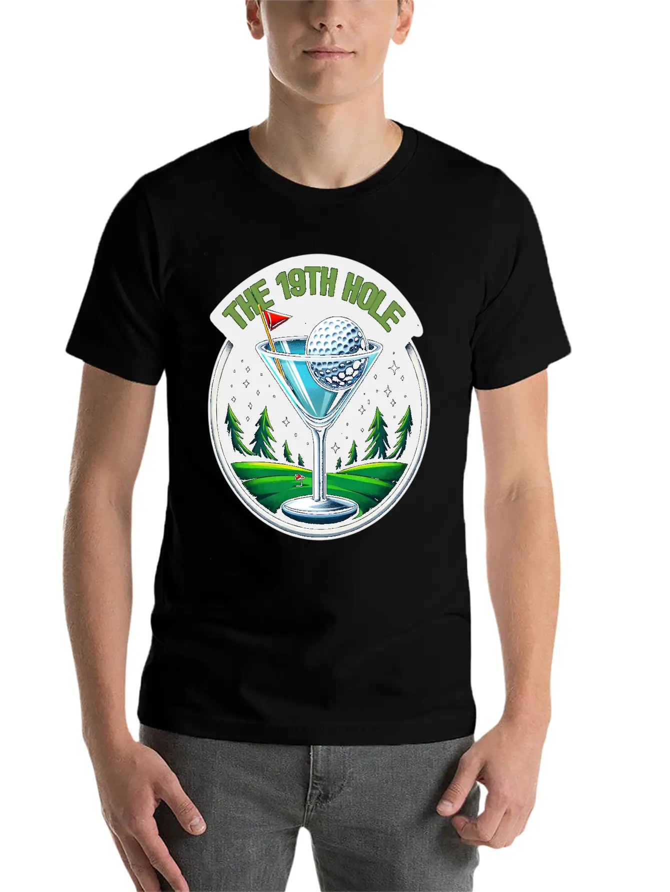 The 19th Hole Golfer Golfing Golf Course Essential Unisex Summer Tee – Soft Cotton Casual Fit