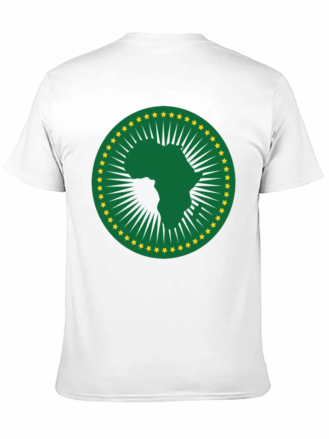 The African Union Flag, Green African Union Flag Relaxed Everyday Tee – Lightweight And Durable Cotton