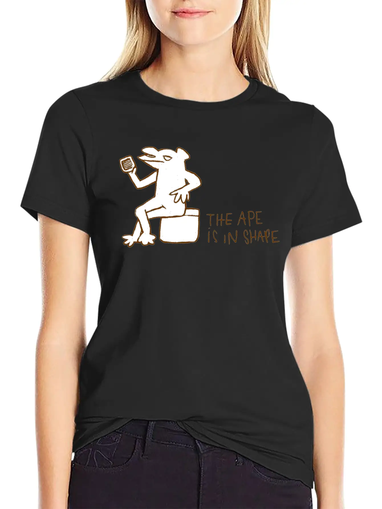 The Ape Is In Shape Basic Graphic T-Shirt – Daily Comfort In Soft Cotton