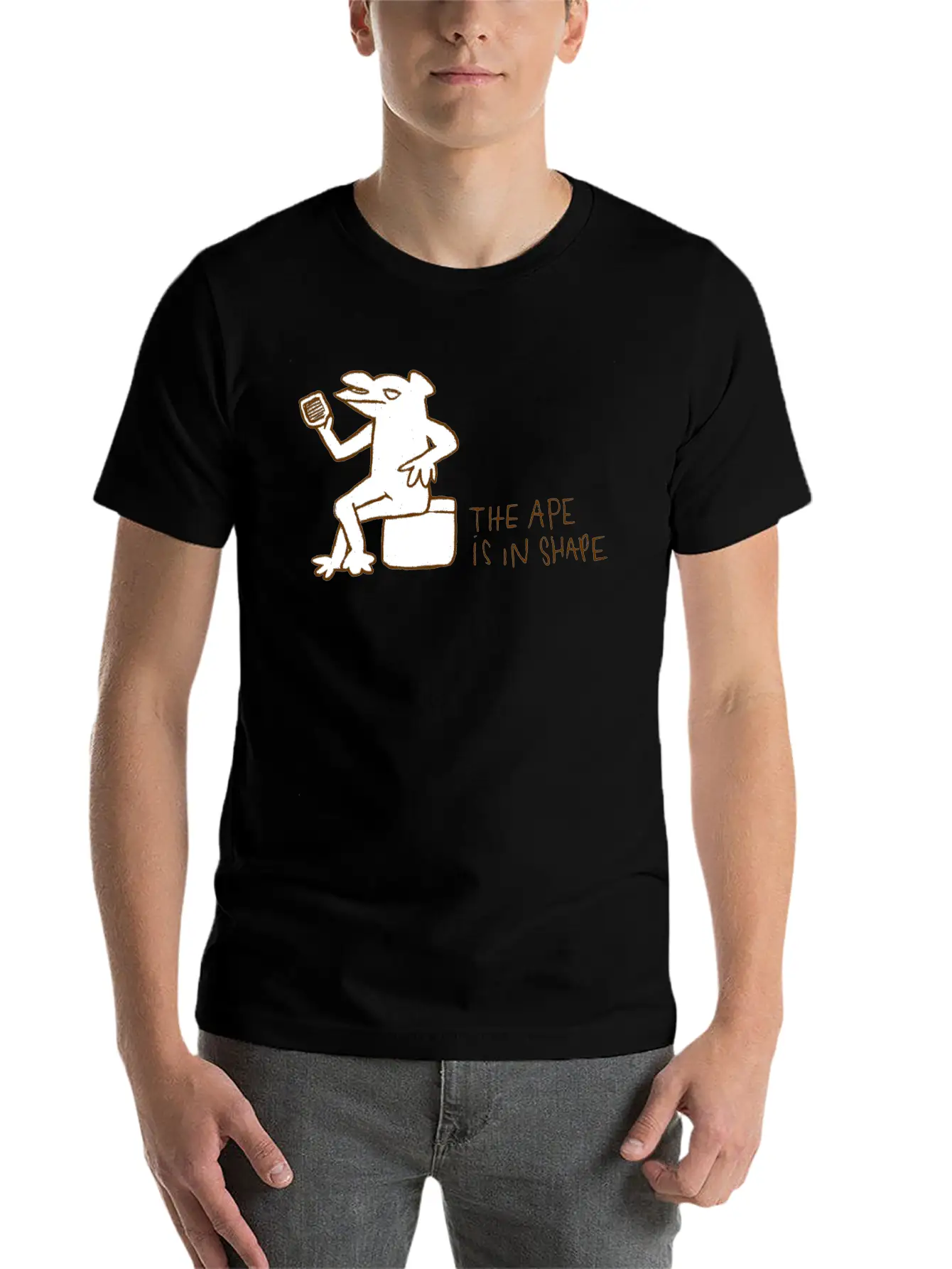 The Ape Is In Shape Basic Graphic T-Shirt – Daily Comfort In Soft Cotton