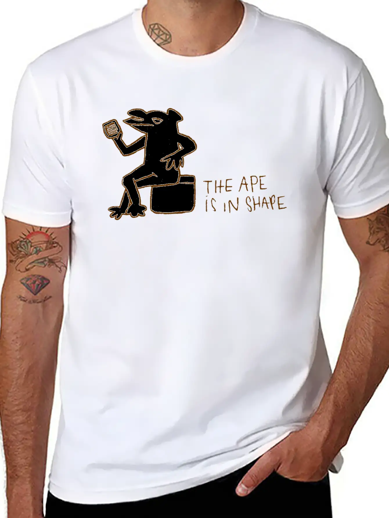The Ape Is In Shape Basic Graphic T-Shirt – Daily Comfort In Soft Cotton
