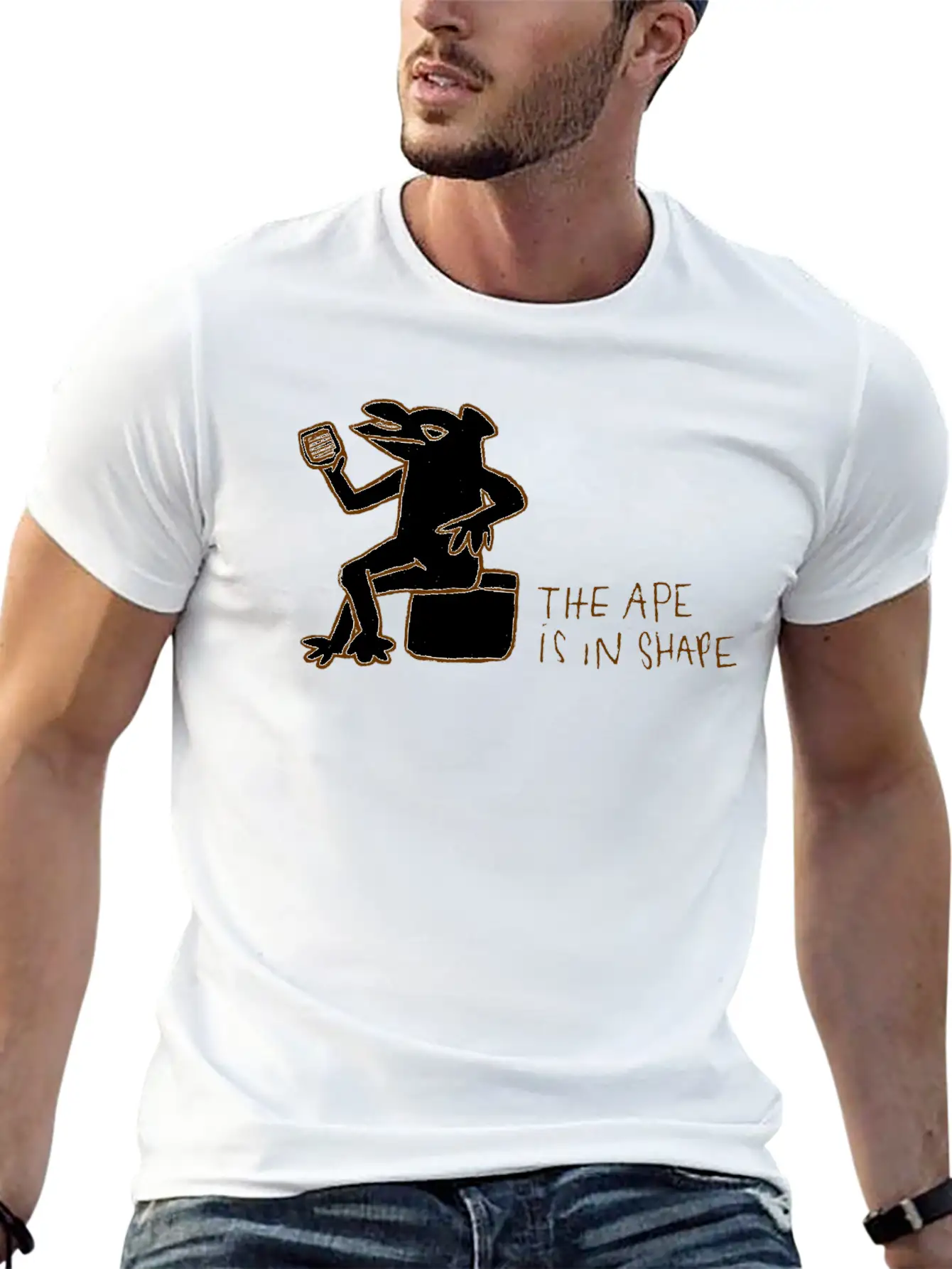 The Ape Is In Shape Basic Graphic T-Shirt – Daily Comfort In Soft Cotton