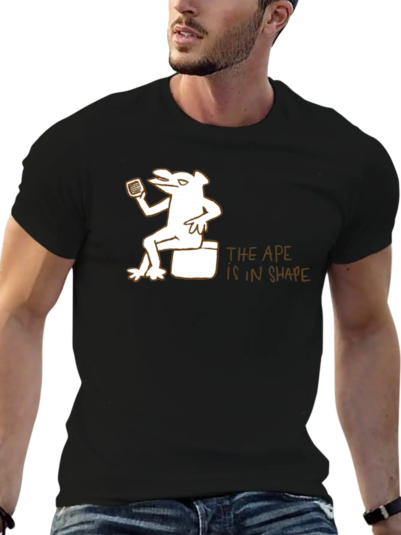 The Ape Is In Shape Basic Graphic T-Shirt – Daily Comfort In Soft Cotton