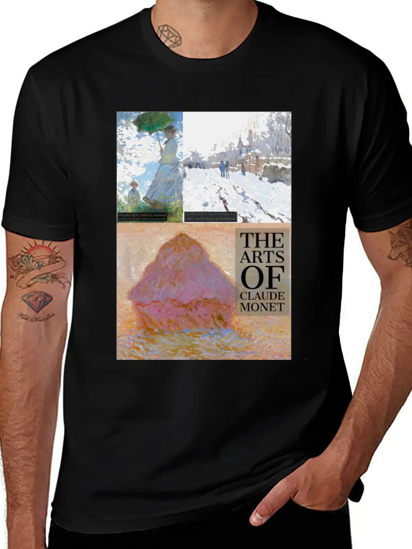 The Arts Of Oscar-Claude Monet. Unisex Short Sleeve Soft Cotton T-Shirt – Casual Everyday Wear