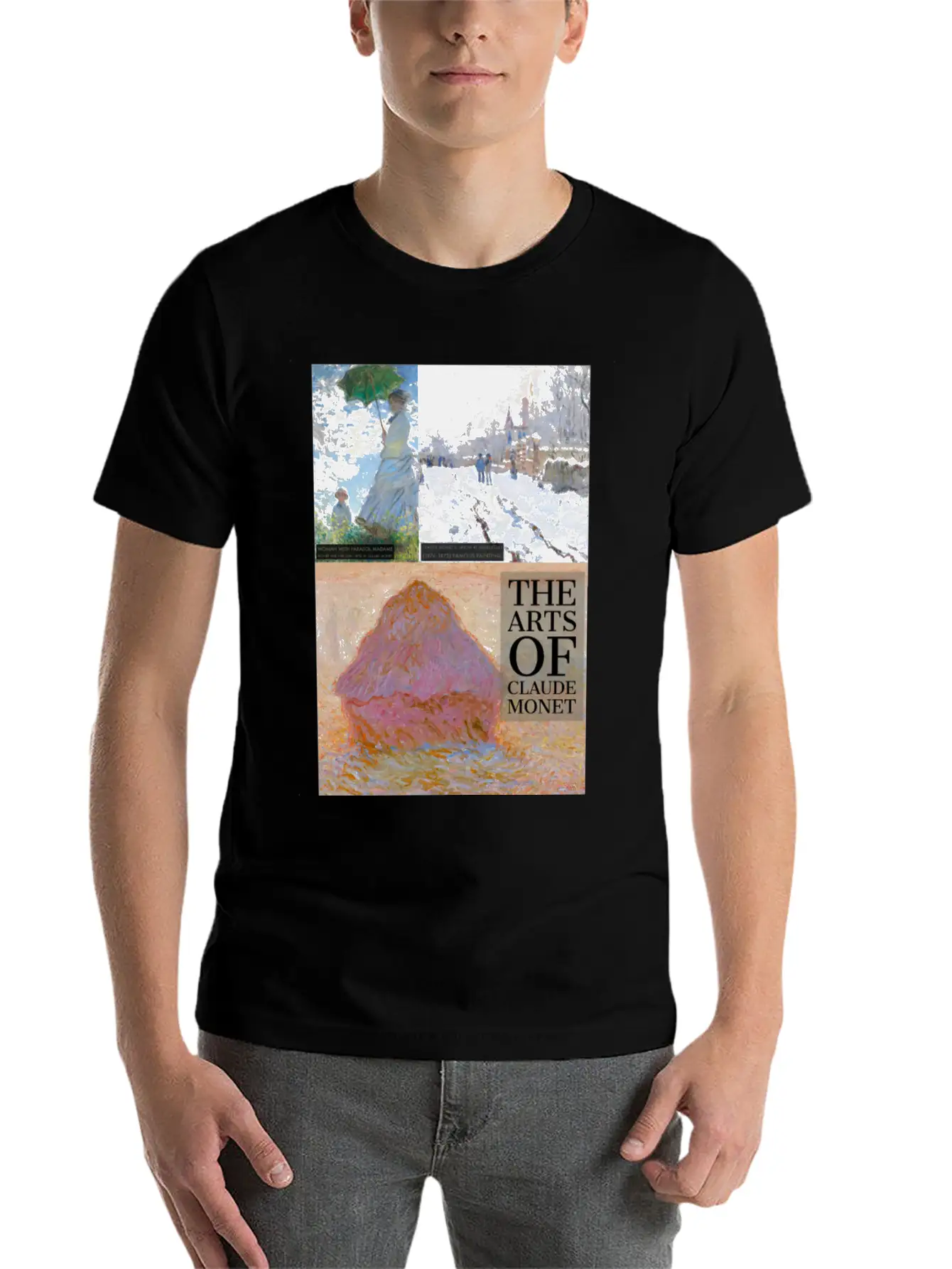 The Arts Of Oscar-Claude Monet. Unisex Short Sleeve Soft Cotton T-Shirt – Casual Everyday Wear