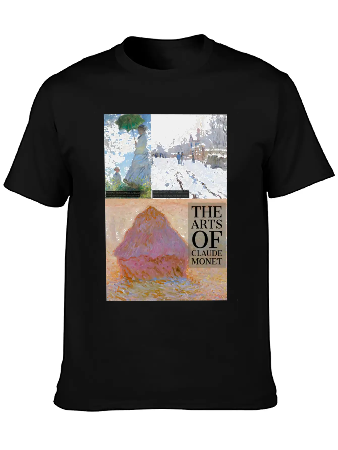 The Arts Of Oscar-Claude Monet. Unisex Short Sleeve Soft Cotton T-Shirt – Casual Everyday Wear