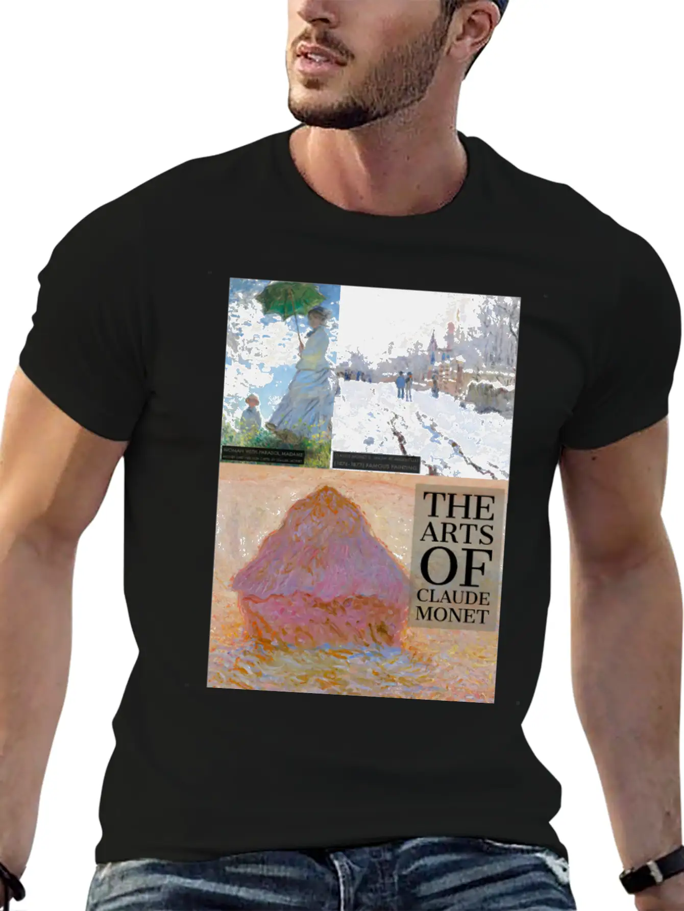 The Arts Of Oscar-Claude Monet. Unisex Short Sleeve Soft Cotton T-Shirt – Casual Everyday Wear