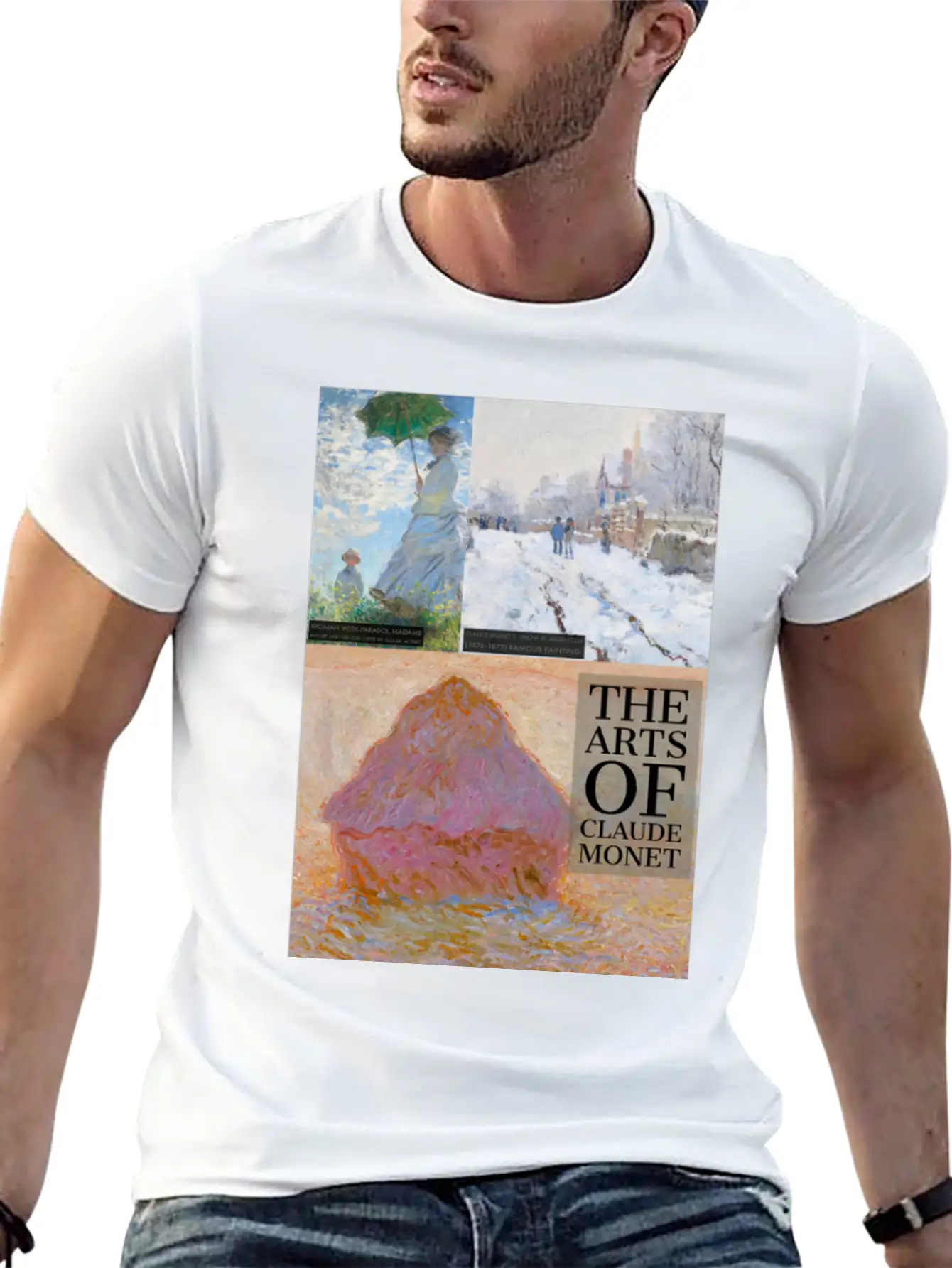 The Arts Of Oscar-Claude Monet. Unisex Short Sleeve Soft Cotton T-Shirt – Casual Everyday Wear
