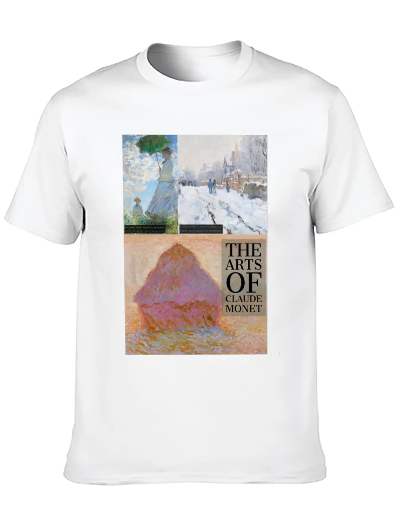 The Arts Of Oscar-Claude Monet. Unisex Short Sleeve Soft Cotton T-Shirt – Casual Everyday Wear