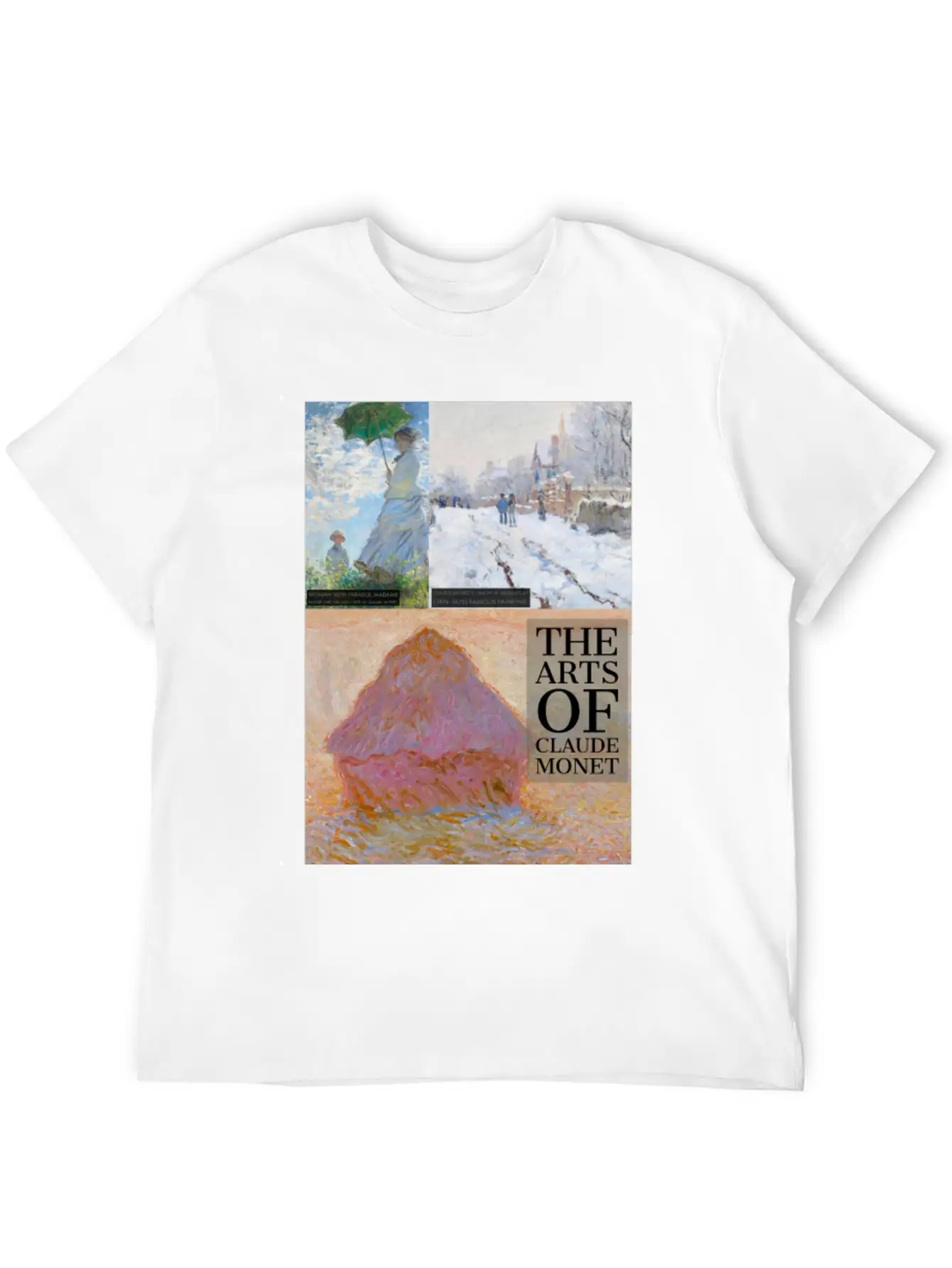 The Arts Of Oscar-Claude Monet. Unisex Short Sleeve Soft Cotton T-Shirt – Casual Everyday Wear