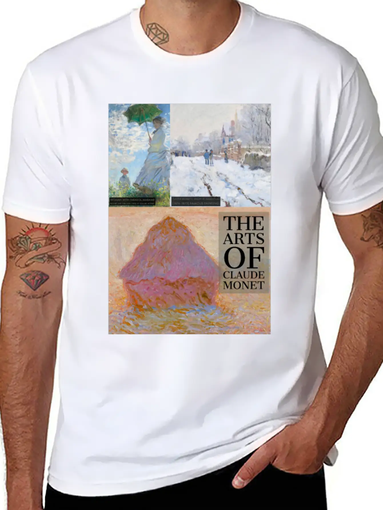 The Arts Of Oscar-Claude Monet. Unisex Short Sleeve Soft Cotton T-Shirt – Casual Everyday Wear