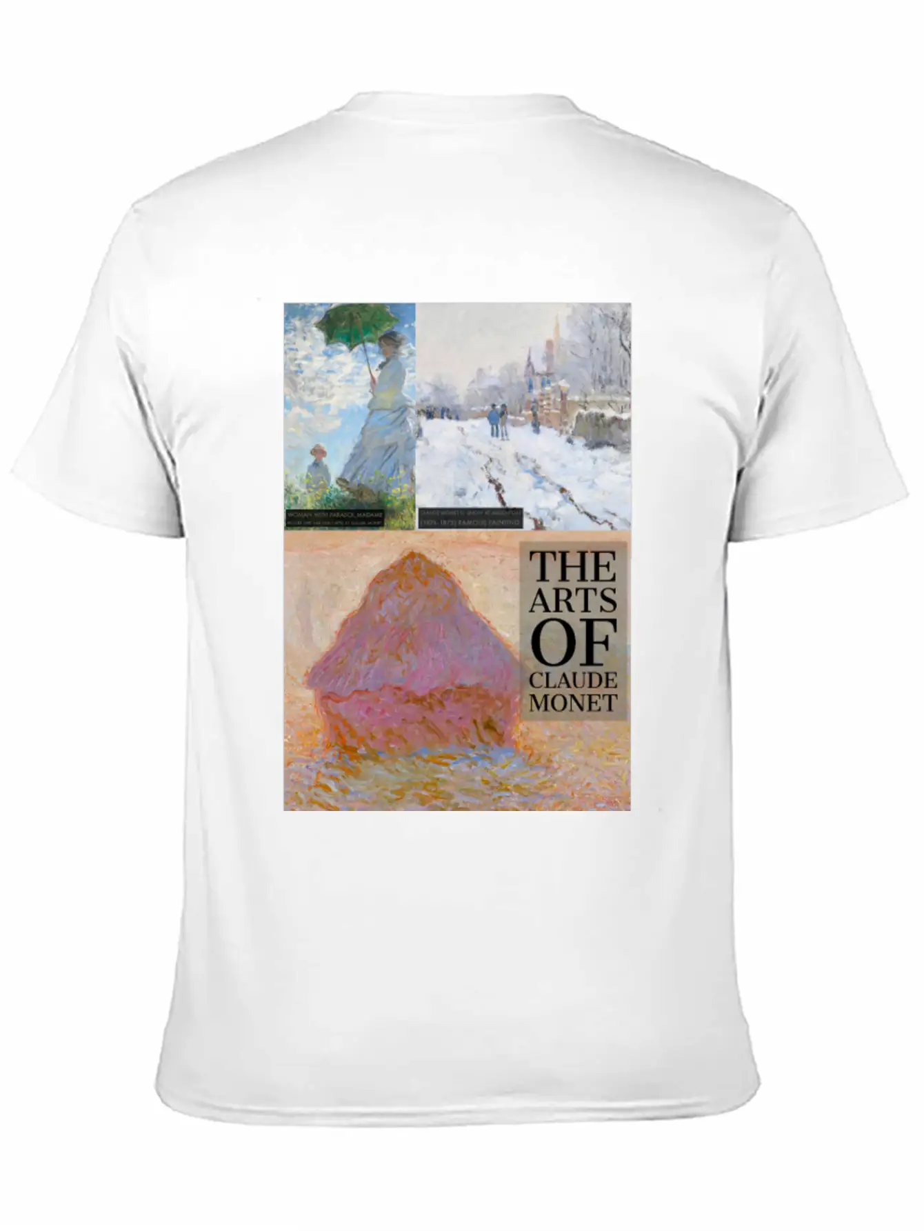 The Arts Of Oscar-Claude Monet. Unisex Short Sleeve Soft Cotton T-Shirt – Casual Everyday Wear