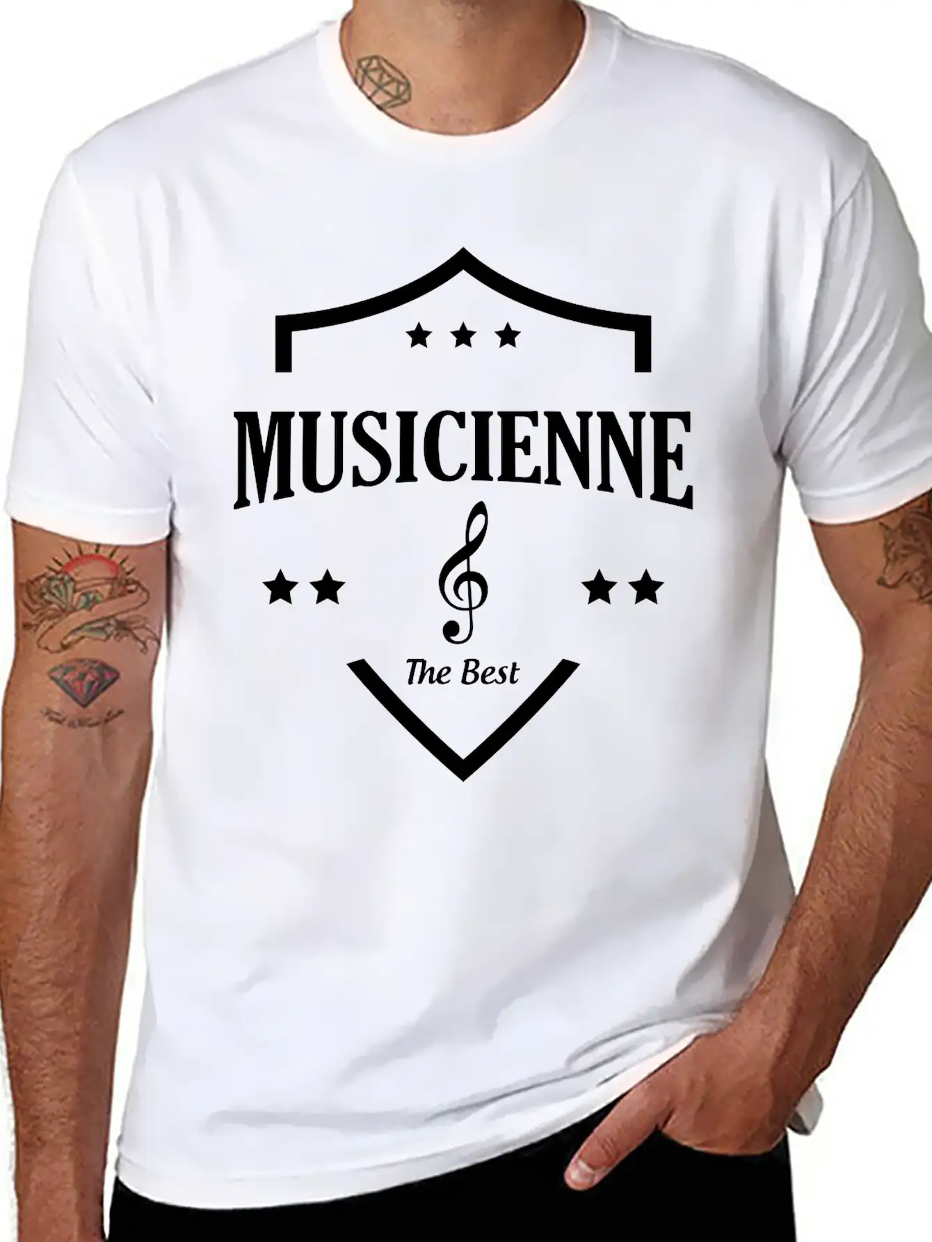 The Best Musicienne Unisex Short Sleeve Soft Cotton T-Shirt – Casual Everyday Wear