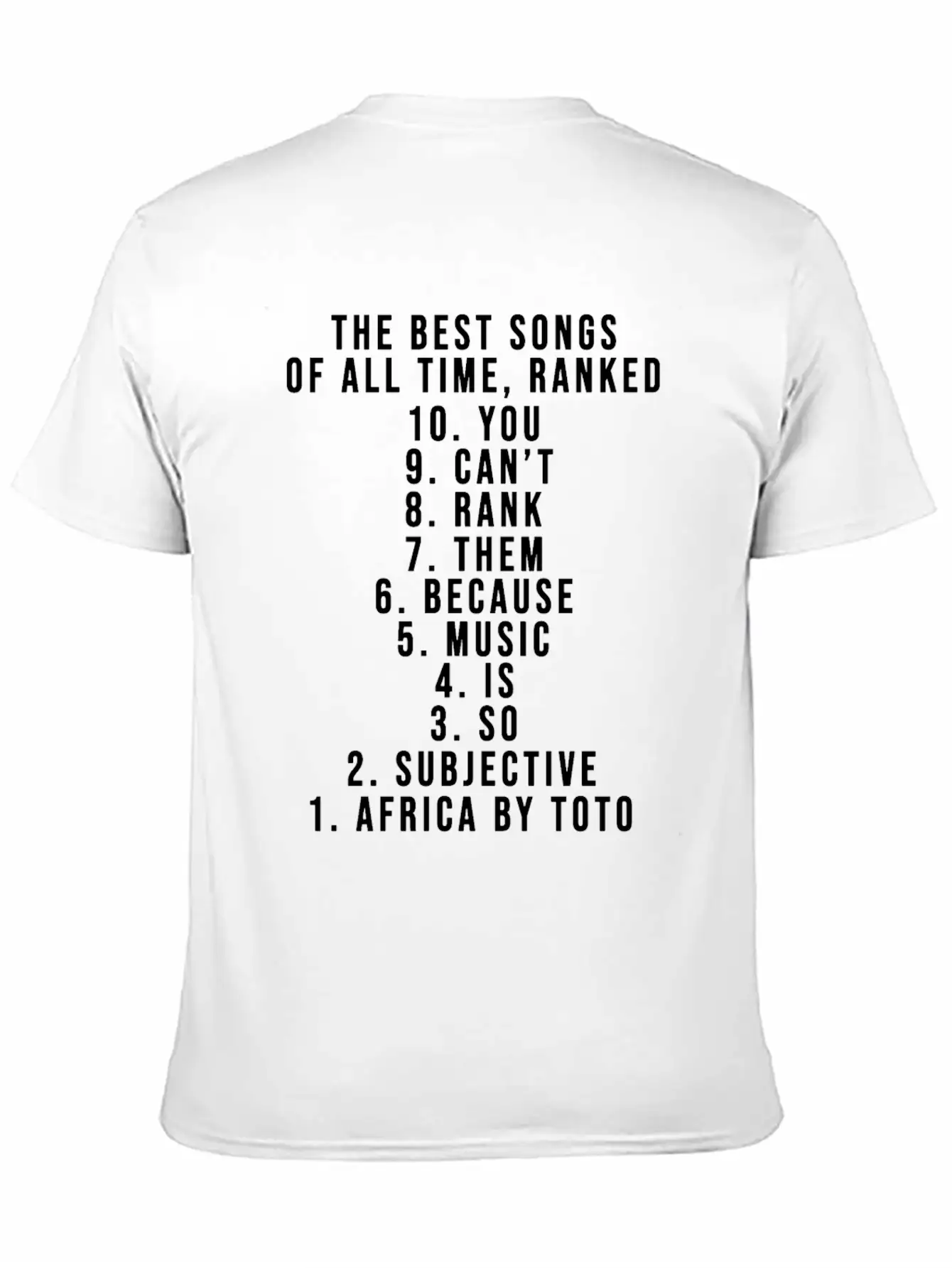 The Best Songs Of All Time Ranked Timeless Short Sleeve Tee – Comfy And Minimalist Design