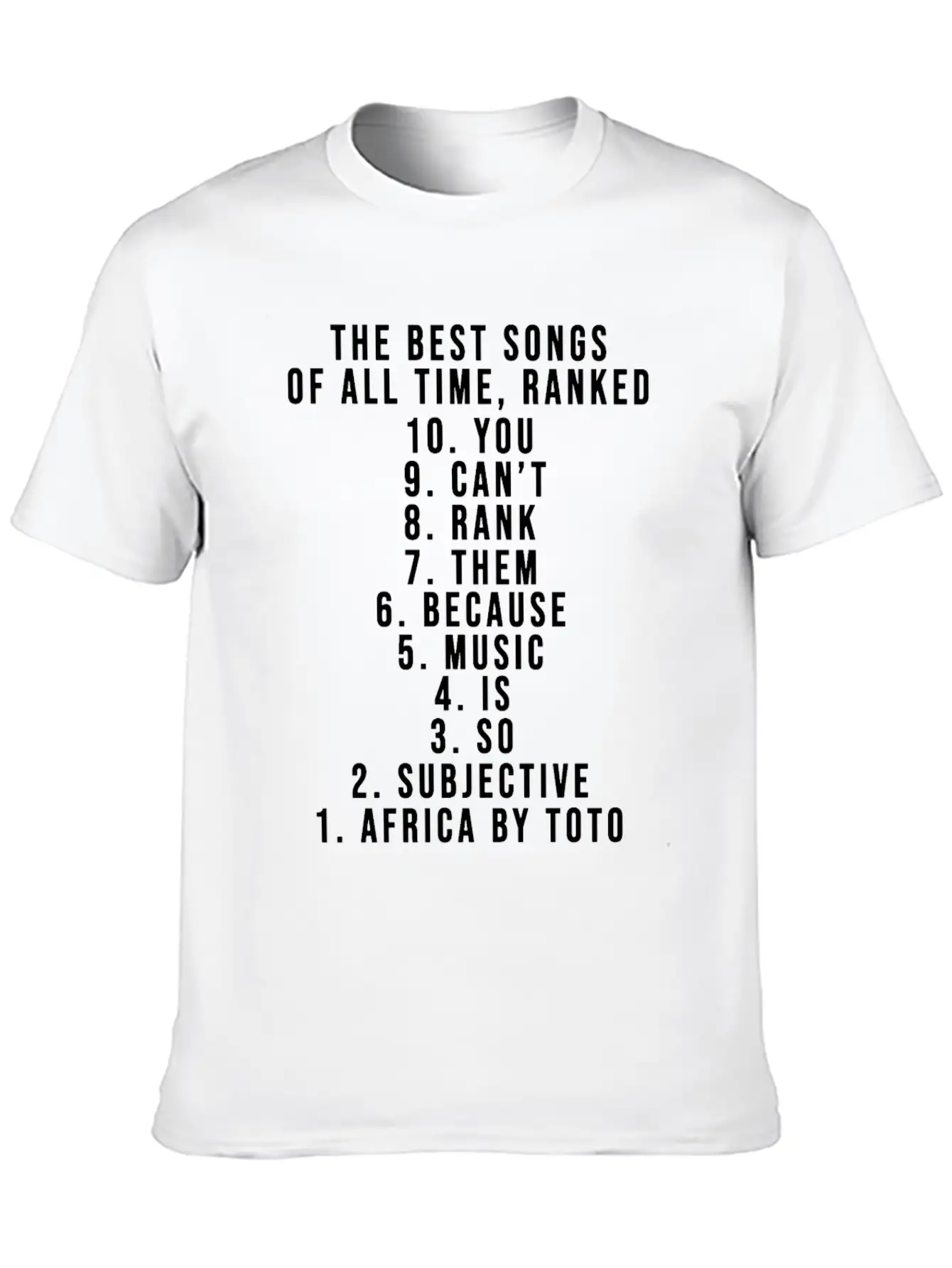 The Best Songs Of All Time Ranked Timeless Short Sleeve Tee – Comfy And Minimalist Design