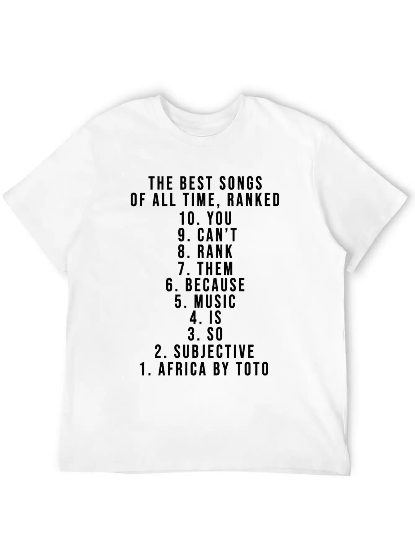 The Best Songs Of All Time Ranked Timeless Short Sleeve Tee – Comfy And Minimalist Design