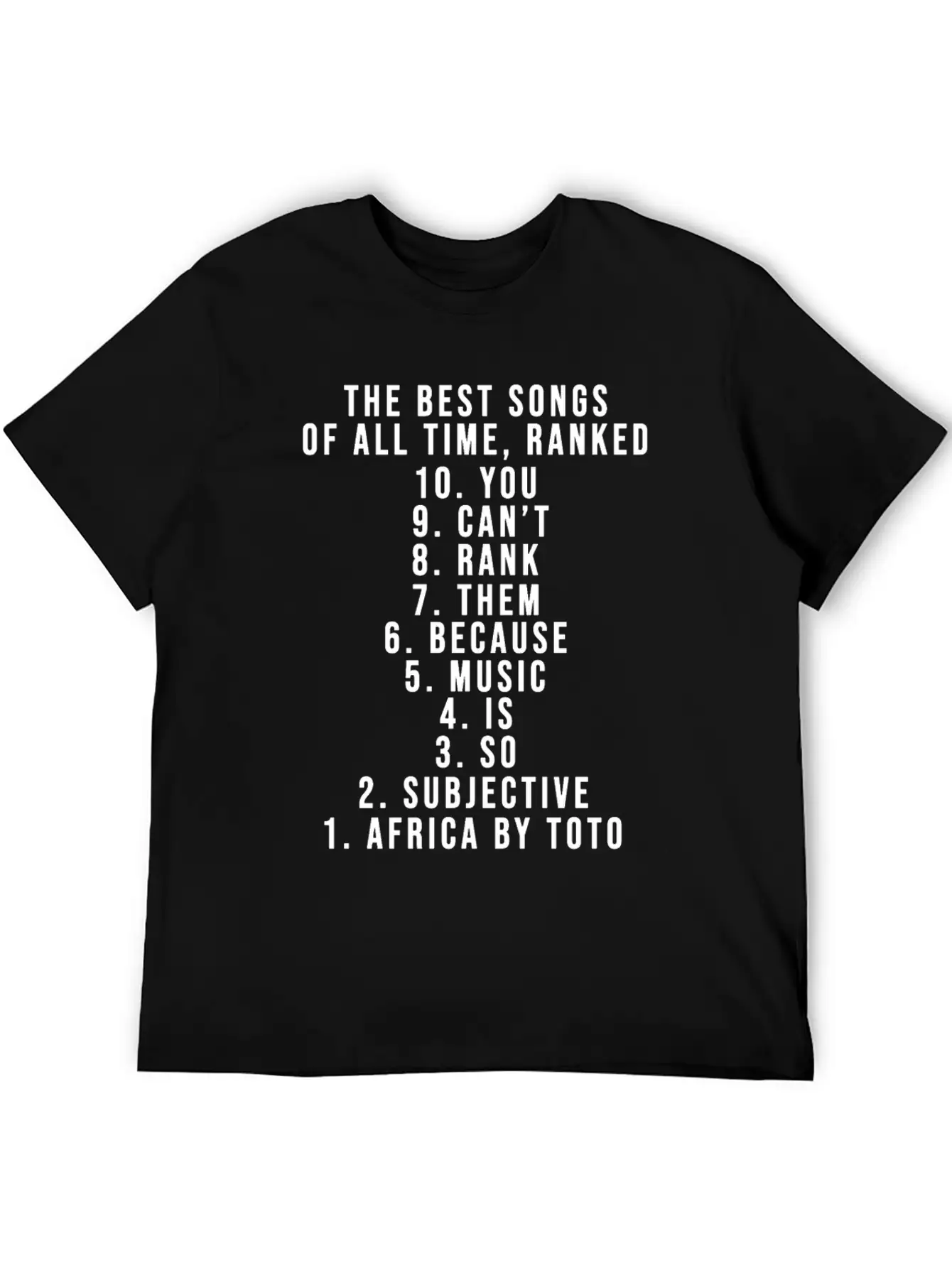 The Best Songs Of All Time Ranked Timeless Short Sleeve Tee – Comfy And Minimalist Design