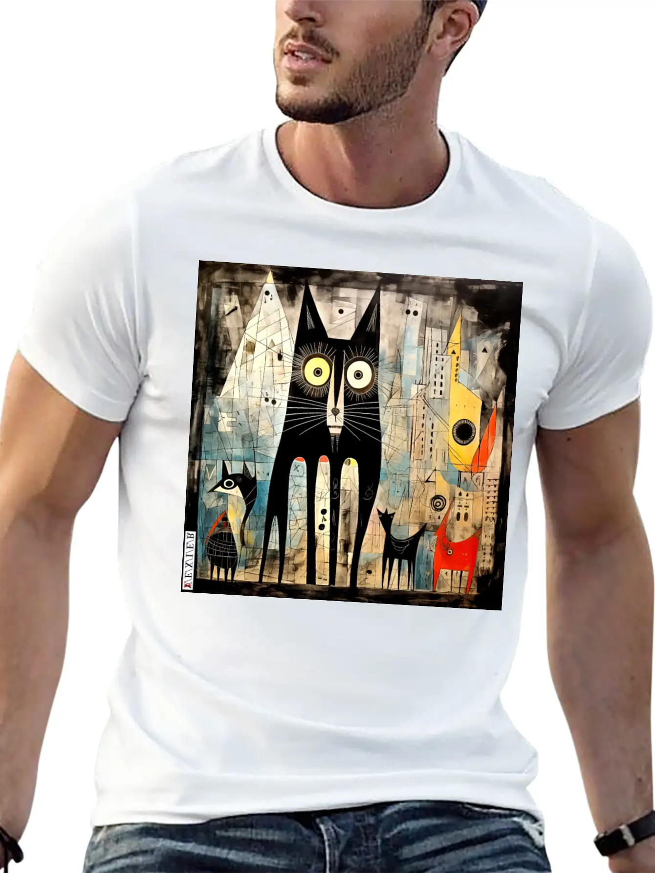 The Black Cat Basic Graphic T-Shirt – Daily Comfort In Soft Cotton
