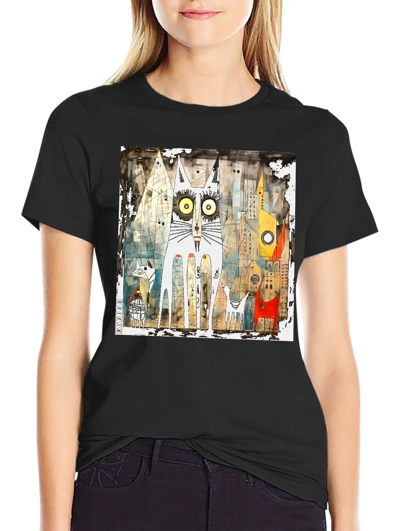 The Black Cat Basic Graphic T-Shirt – Daily Comfort In Soft Cotton