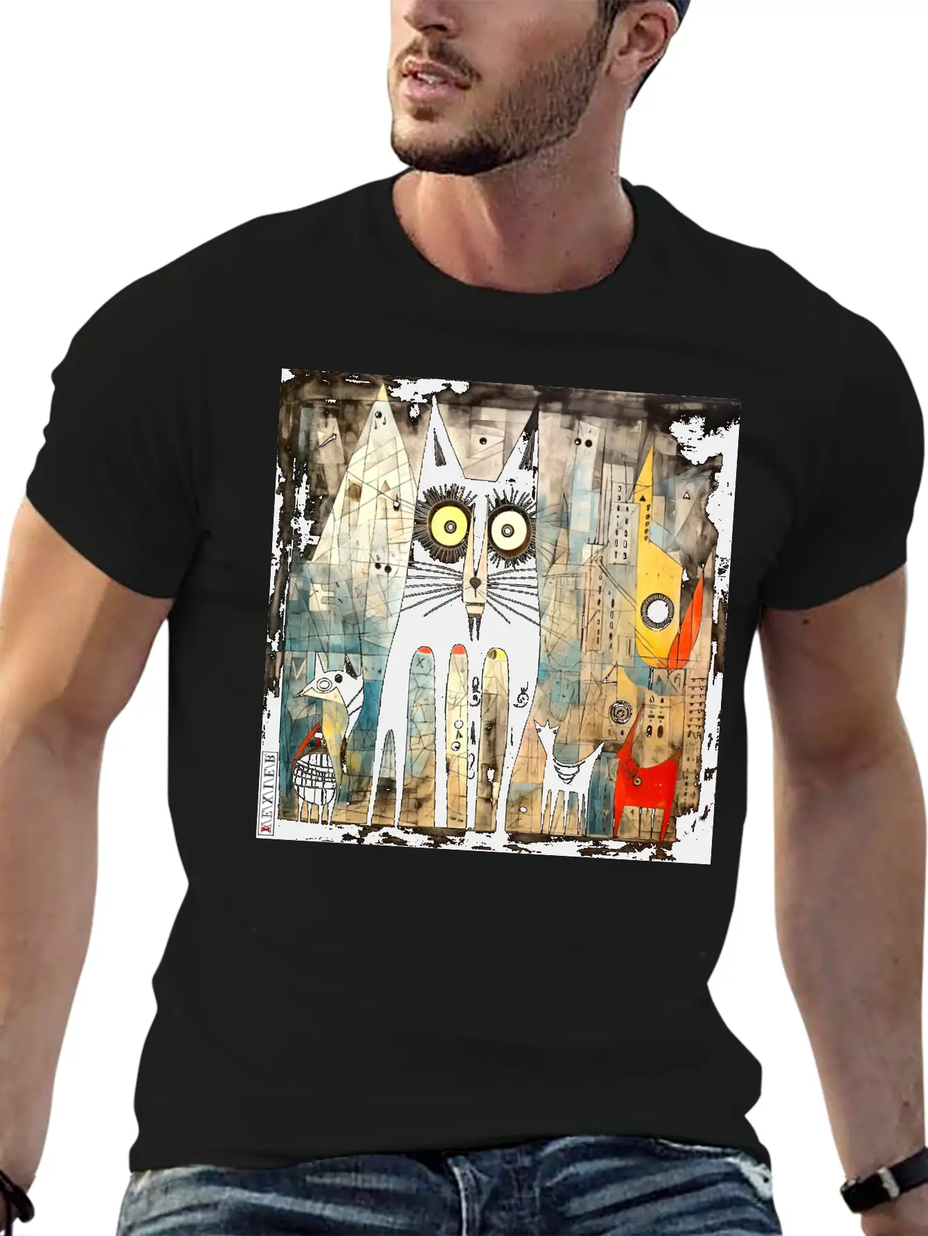 The Black Cat Basic Graphic T-Shirt – Daily Comfort In Soft Cotton
